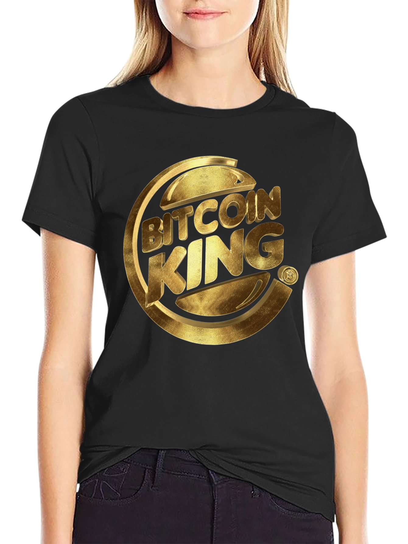 Bitcoin King Graphic Tee - Crypto Lovers T-Shirt