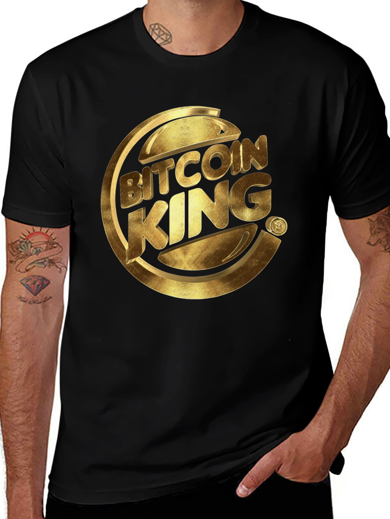 Bitcoin King Graphic Tee - Crypto Lovers T-Shirt