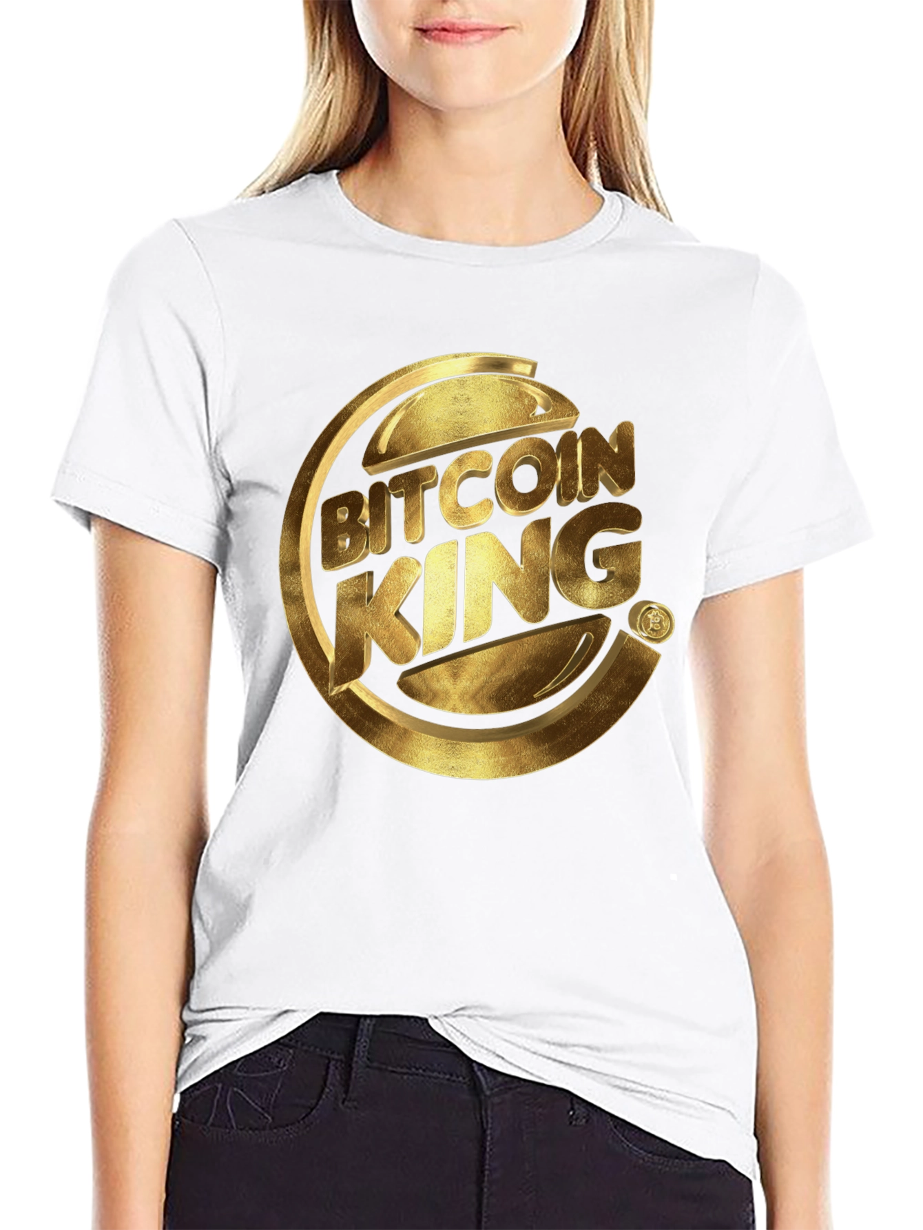Bitcoin King Graphic Tee - Crypto Lovers T-Shirt
