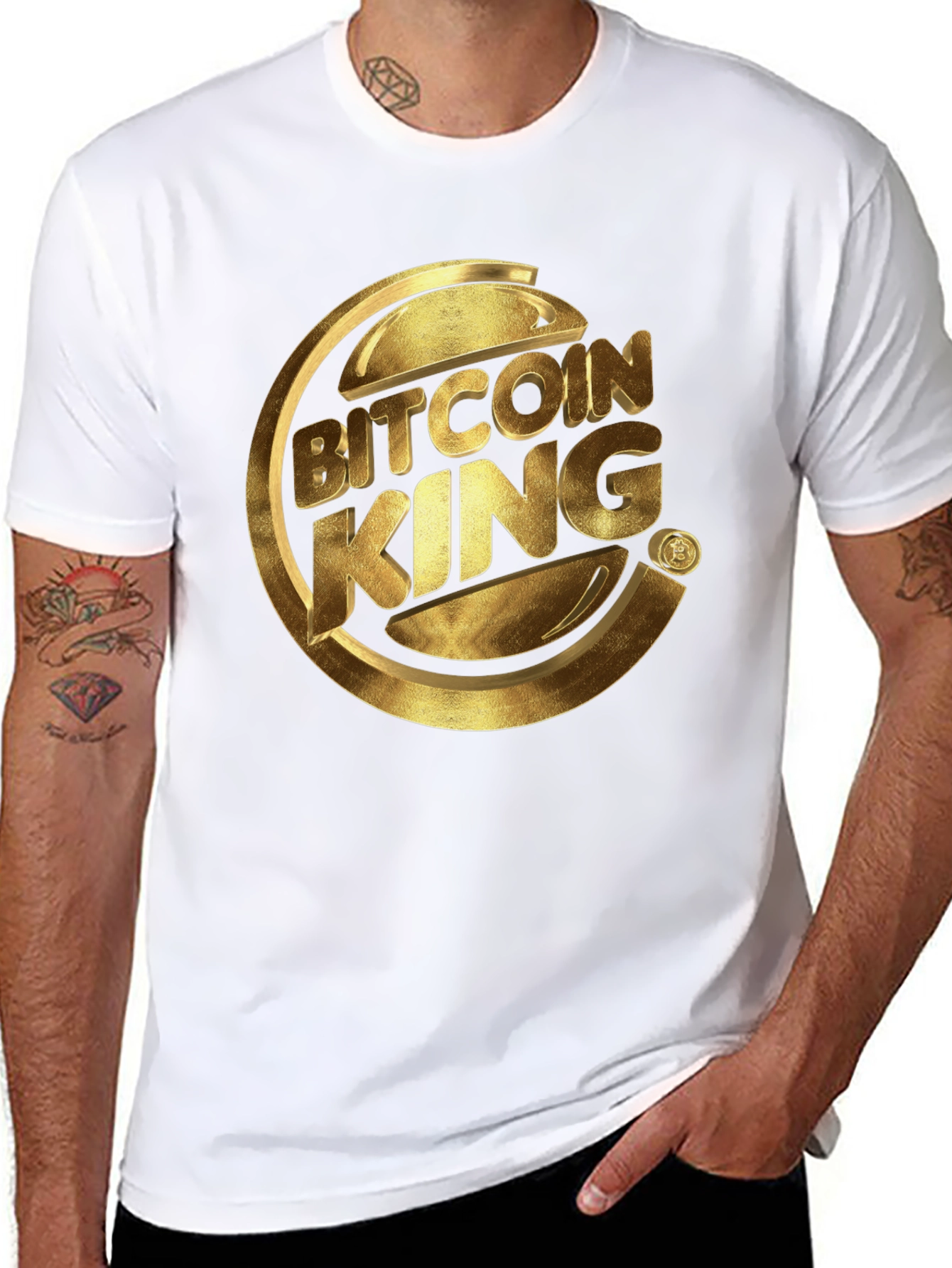 Bitcoin King Graphic Tee - Crypto Lovers T-Shirt