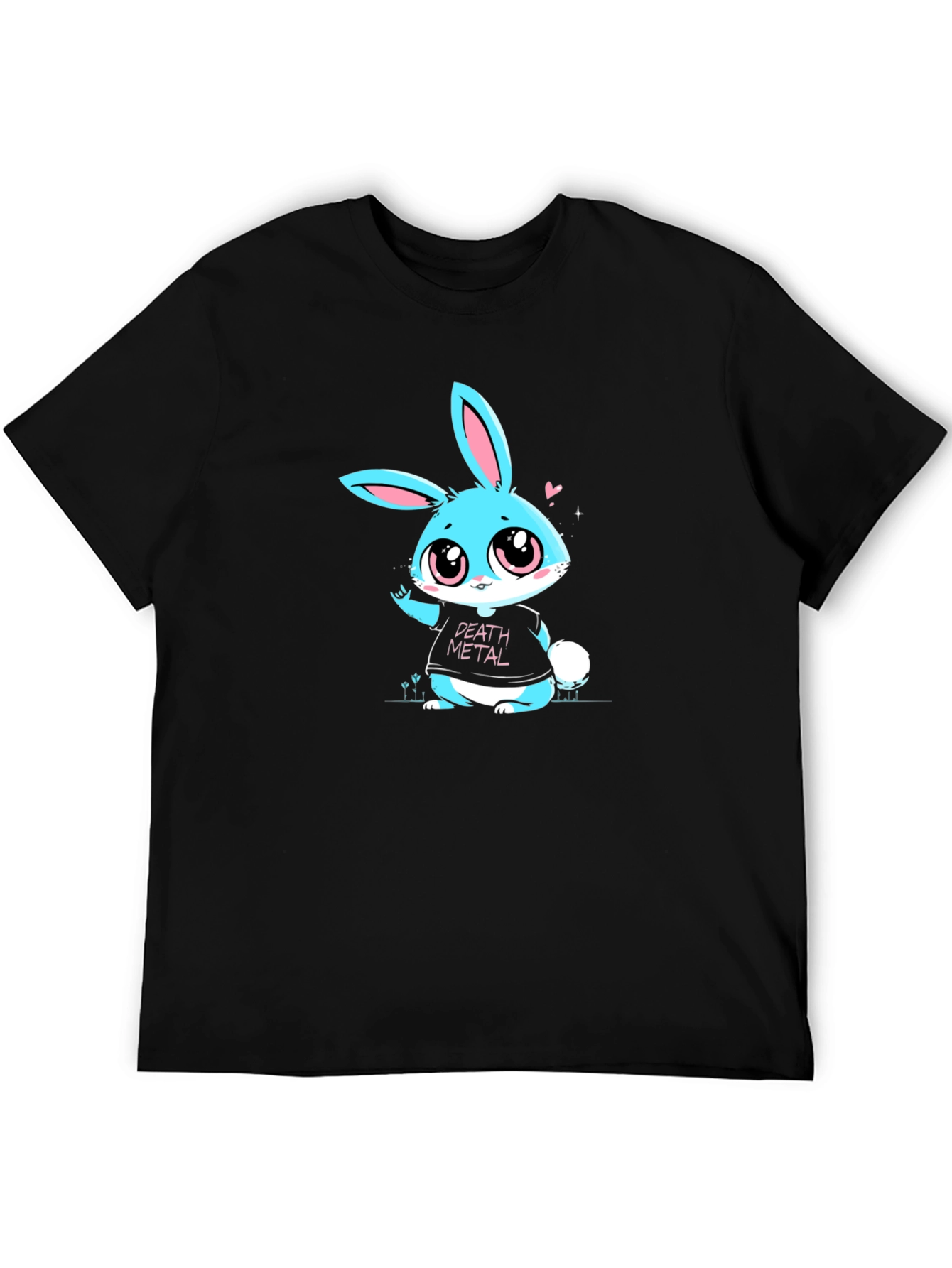Death Metal Bunny T-Shirt - Black Cotton Tee