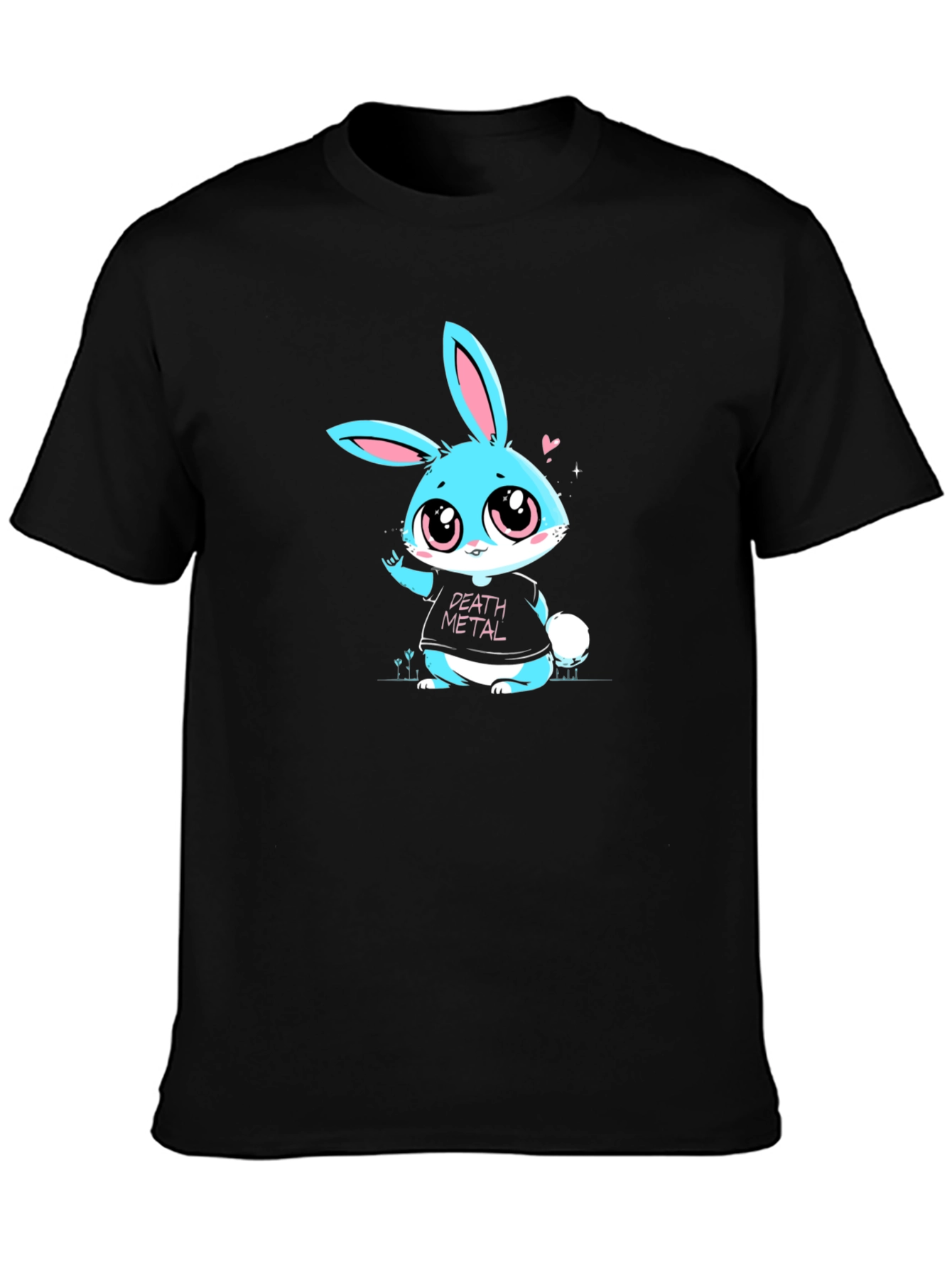 Death Metal Bunny T-Shirt - Black Cotton Tee