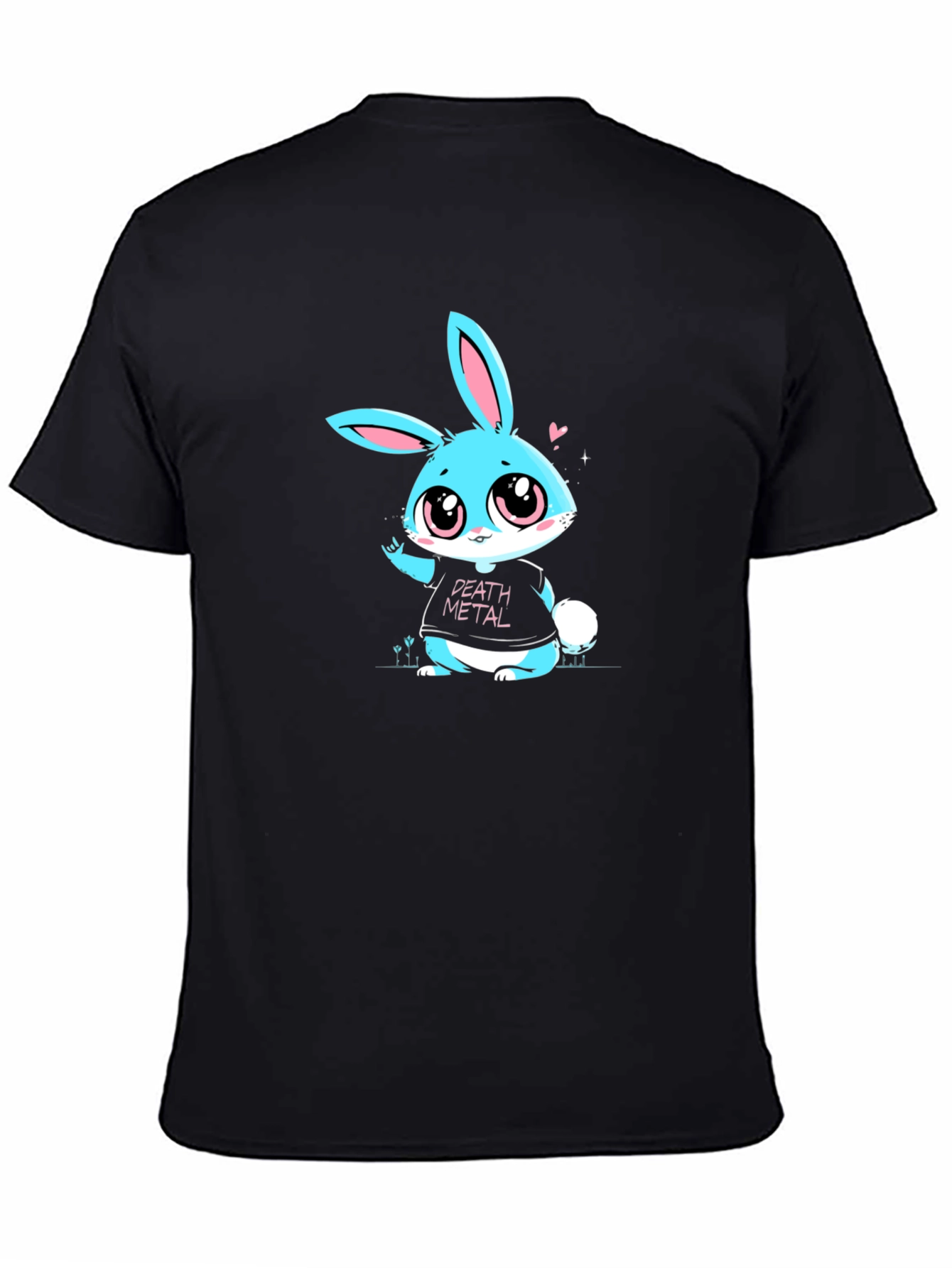 Death Metal Bunny T-Shirt - Black Cotton Tee