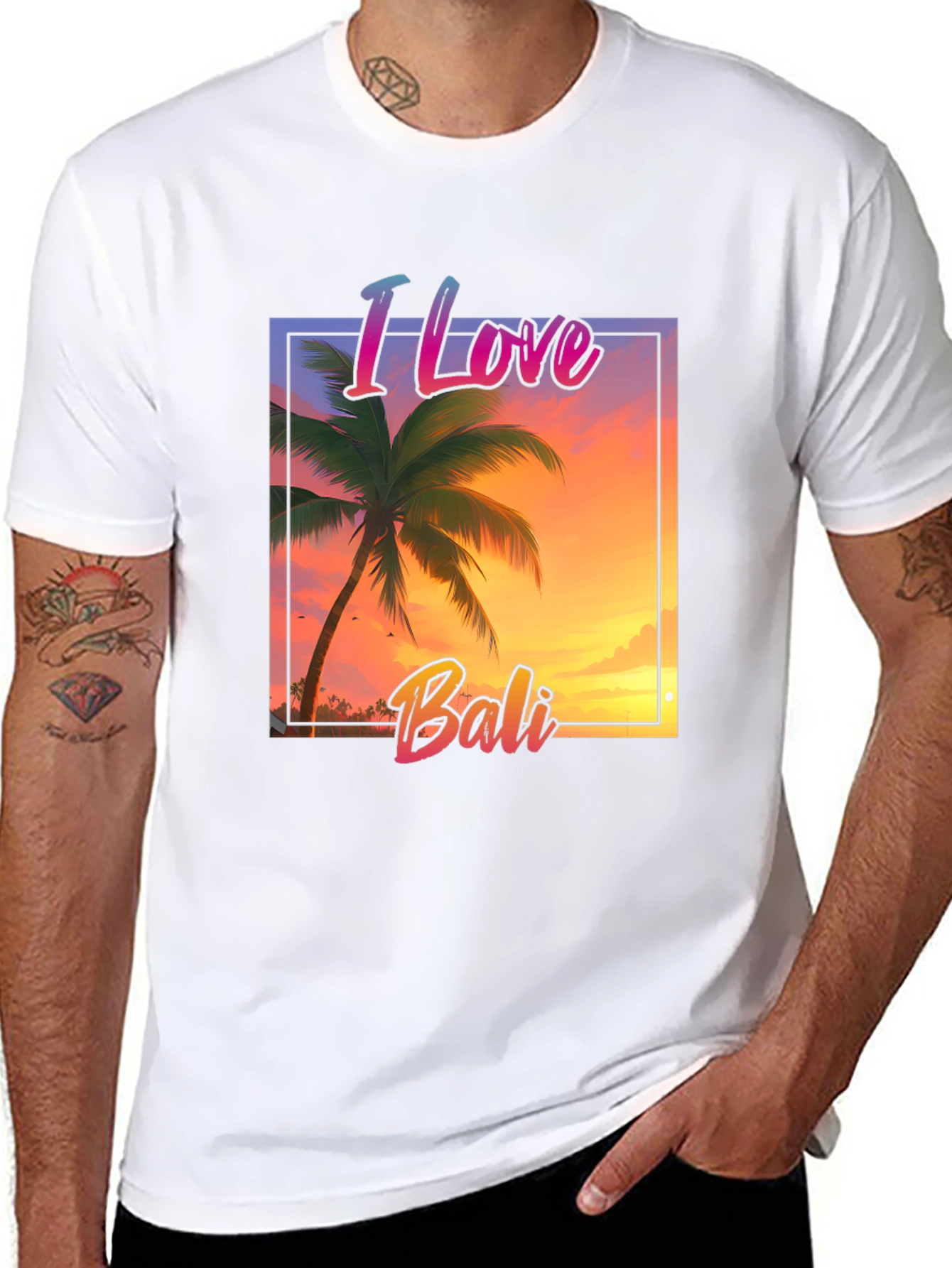 I Love Bali Graphic Tee - Tropical Island T-Shirt
