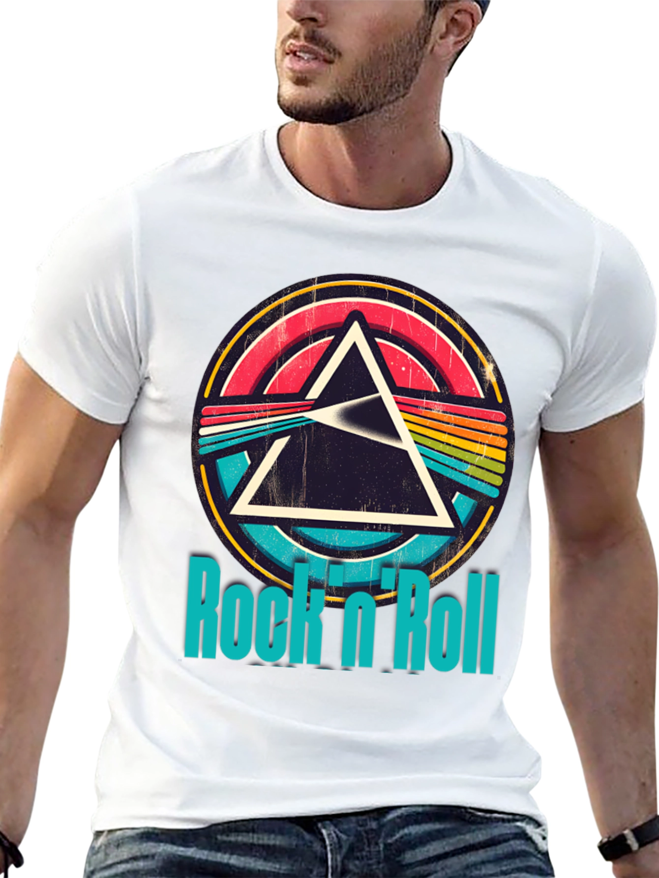 Retro Rock n Roll Graphic T-Shirt