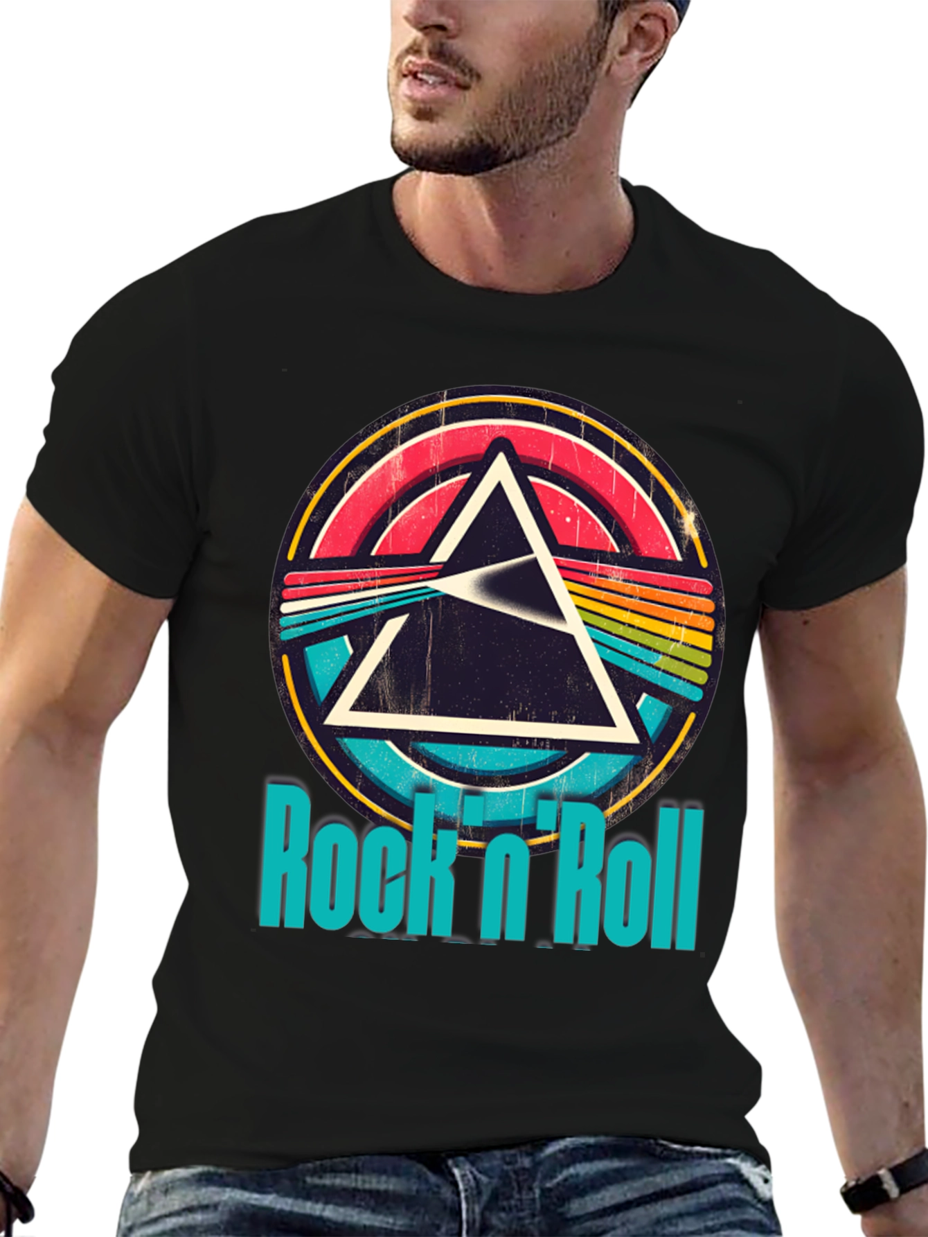 Retro Rock n Roll Graphic T-Shirt