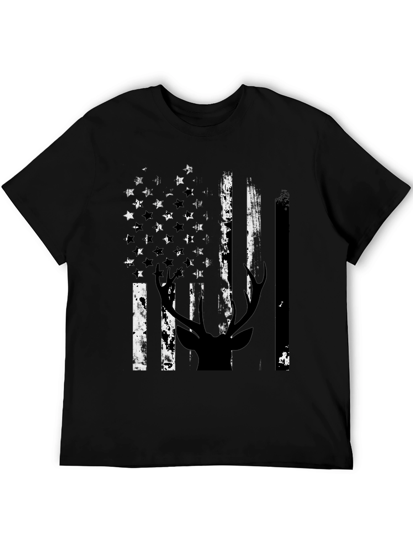 American Flag Deer Silhouette Graphic Tee