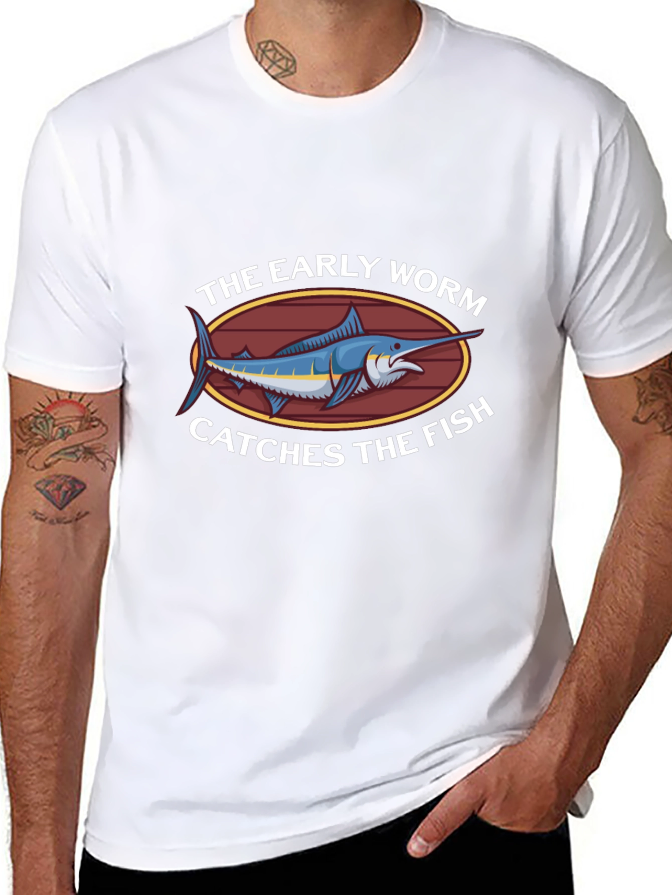 Early Worm Catches The Fish Graphic T-Shirt