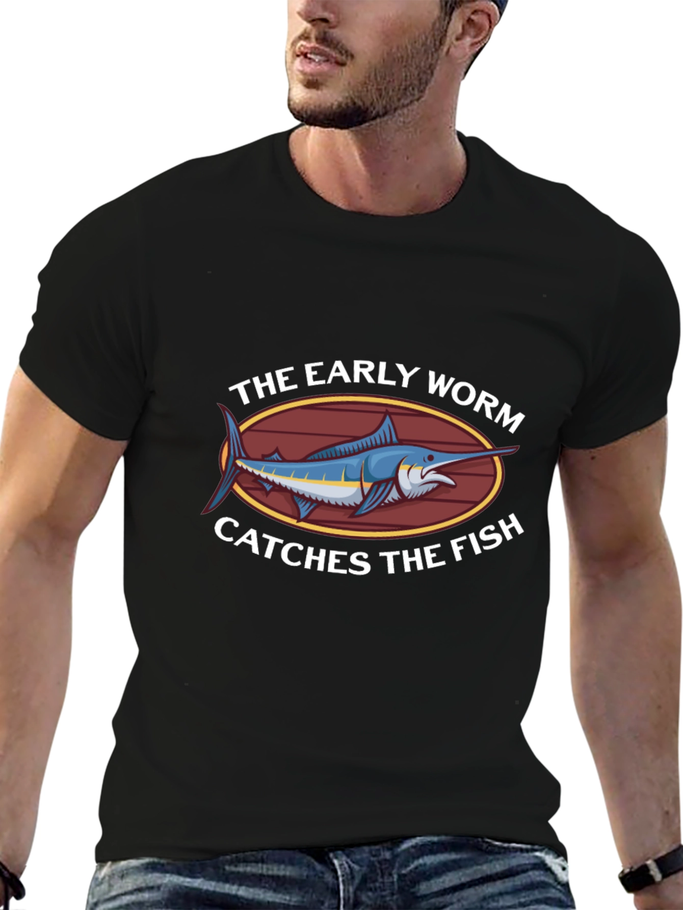 Early Worm Catches The Fish Graphic T-Shirt