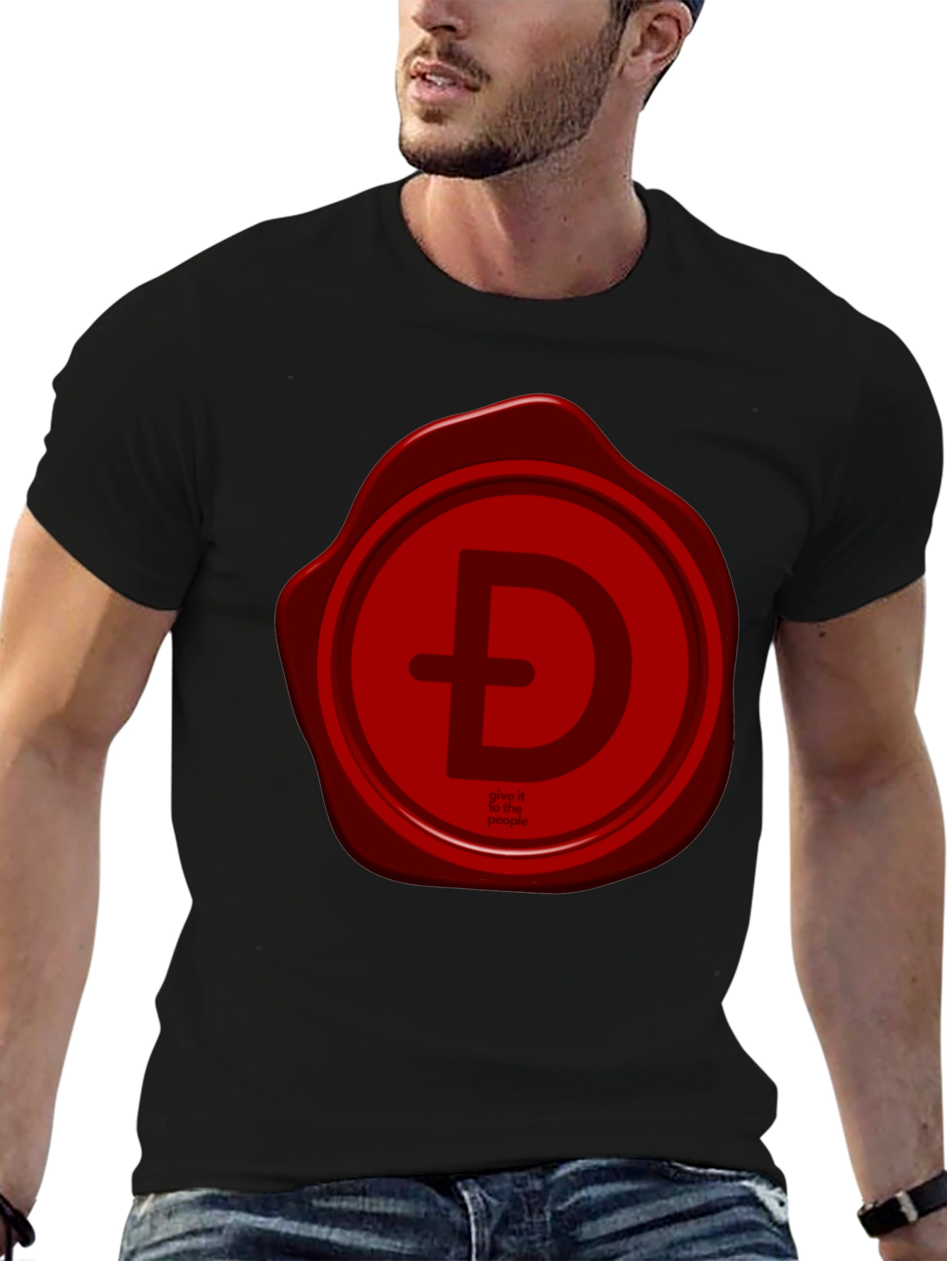 Red Seal Logo Black T-Shirt