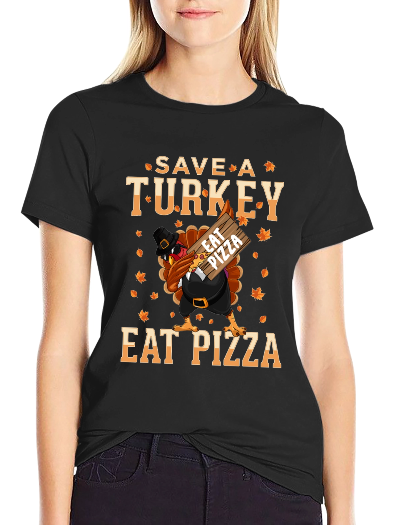 Save a Turkey Eat Pizza Thanksgiving T-Shirt