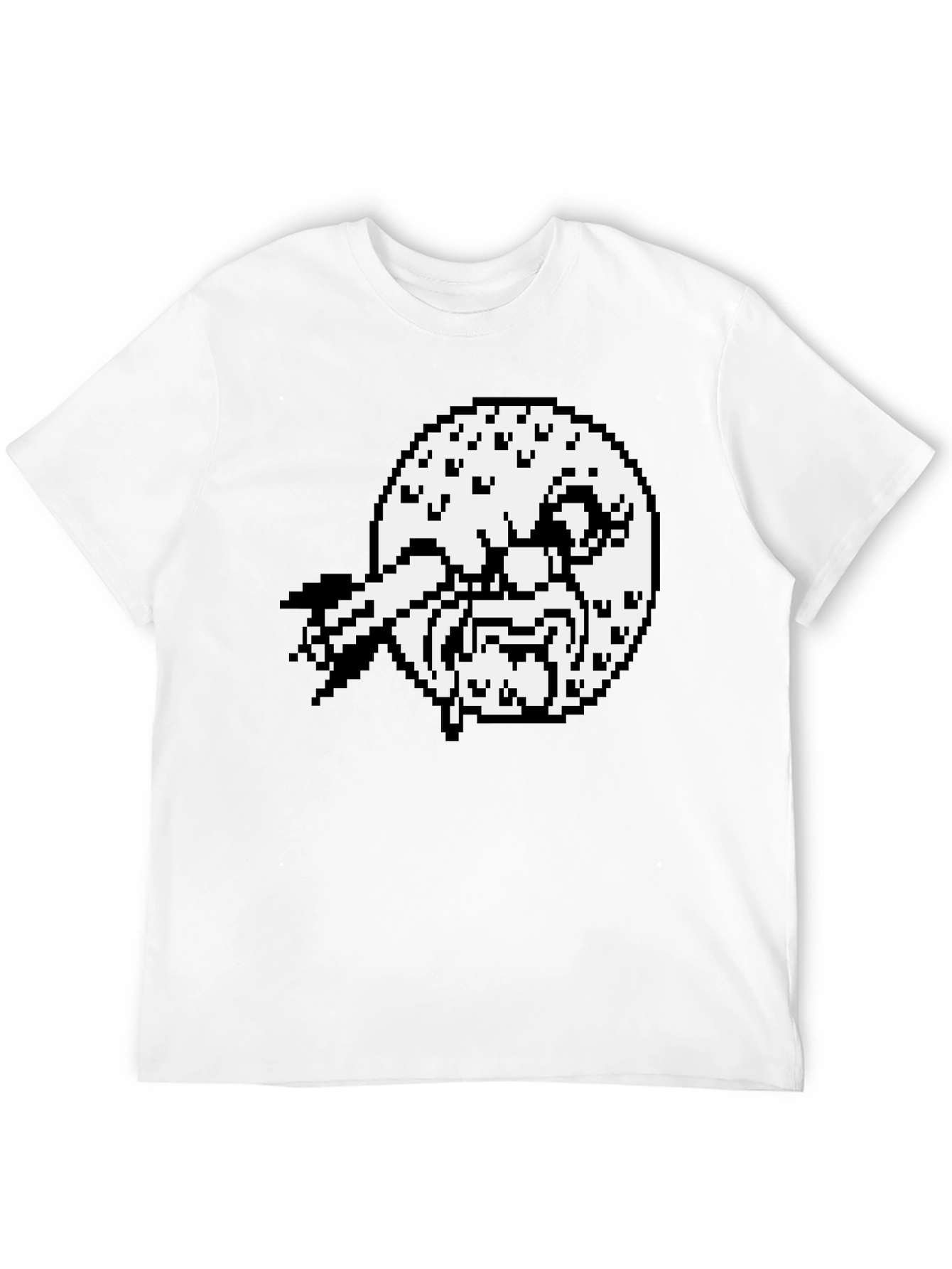 Pixel Art Graphic Tee - Black