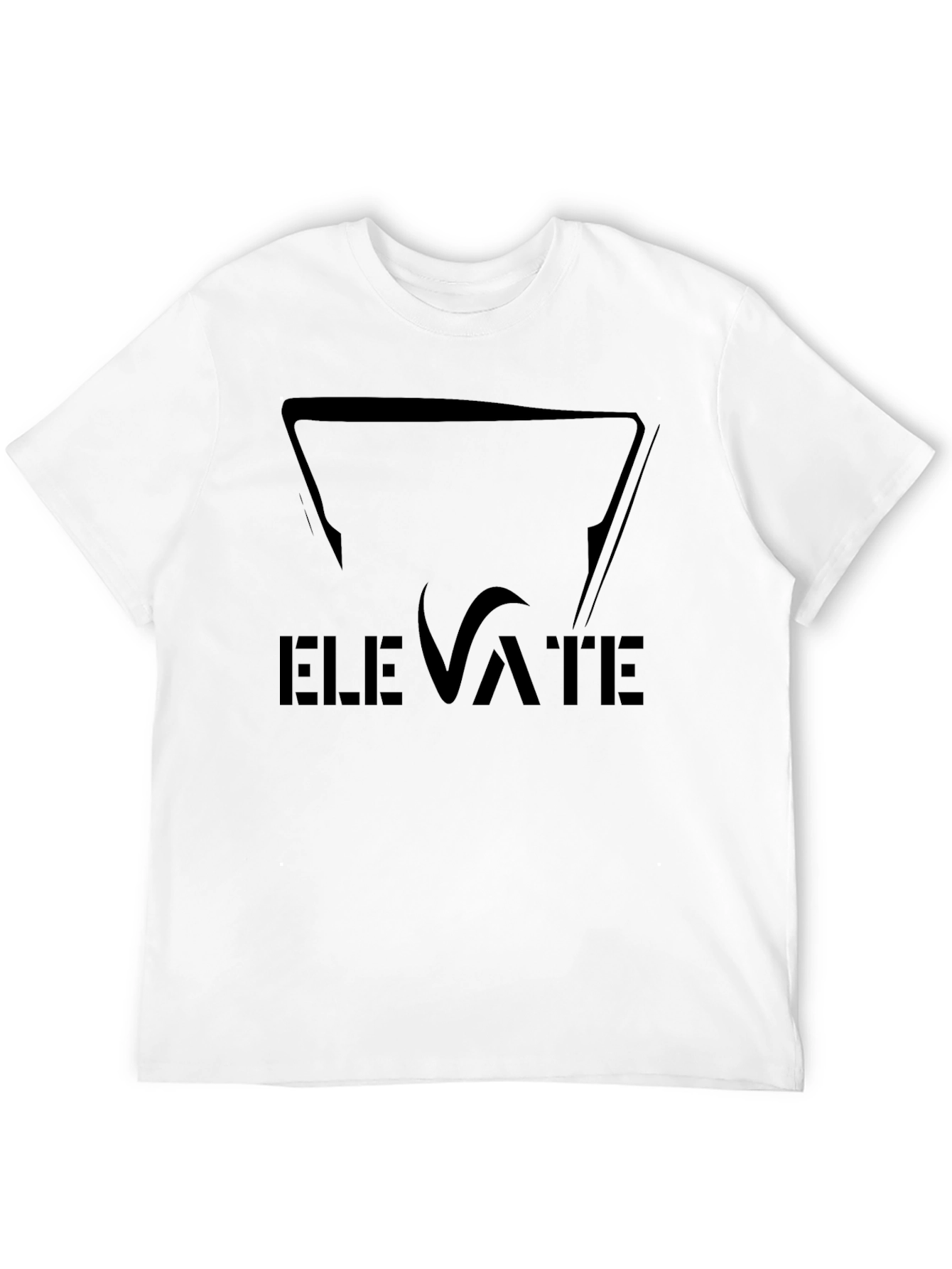 Elevate Black Graphic Tee - Stylish Mens T-Shirt