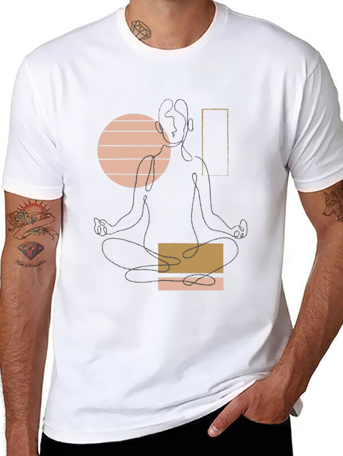 Minimalist Yoga T-Shirt - Black Graphic Tee