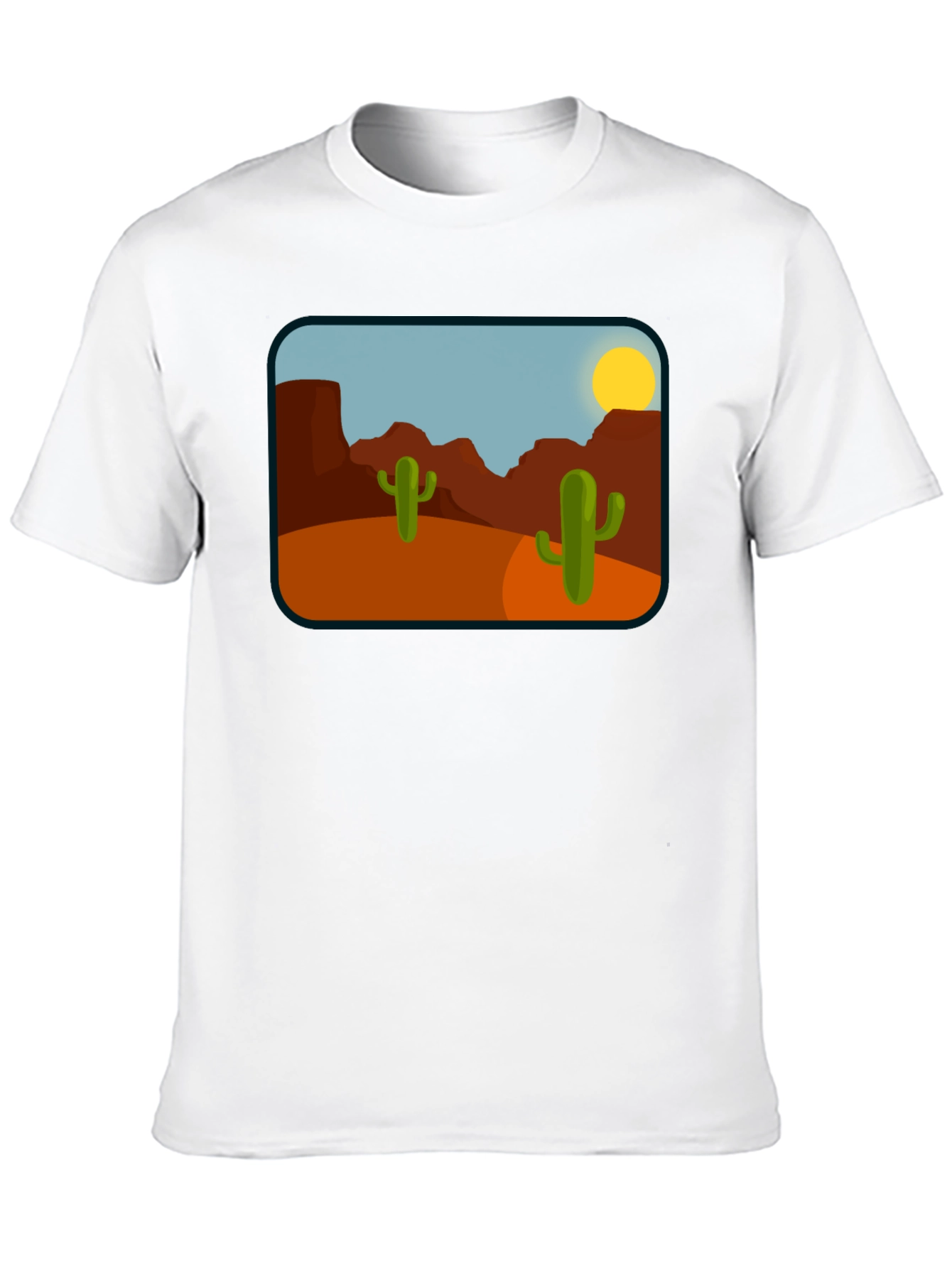Desert Cactus Graphic T-Shirt - Black