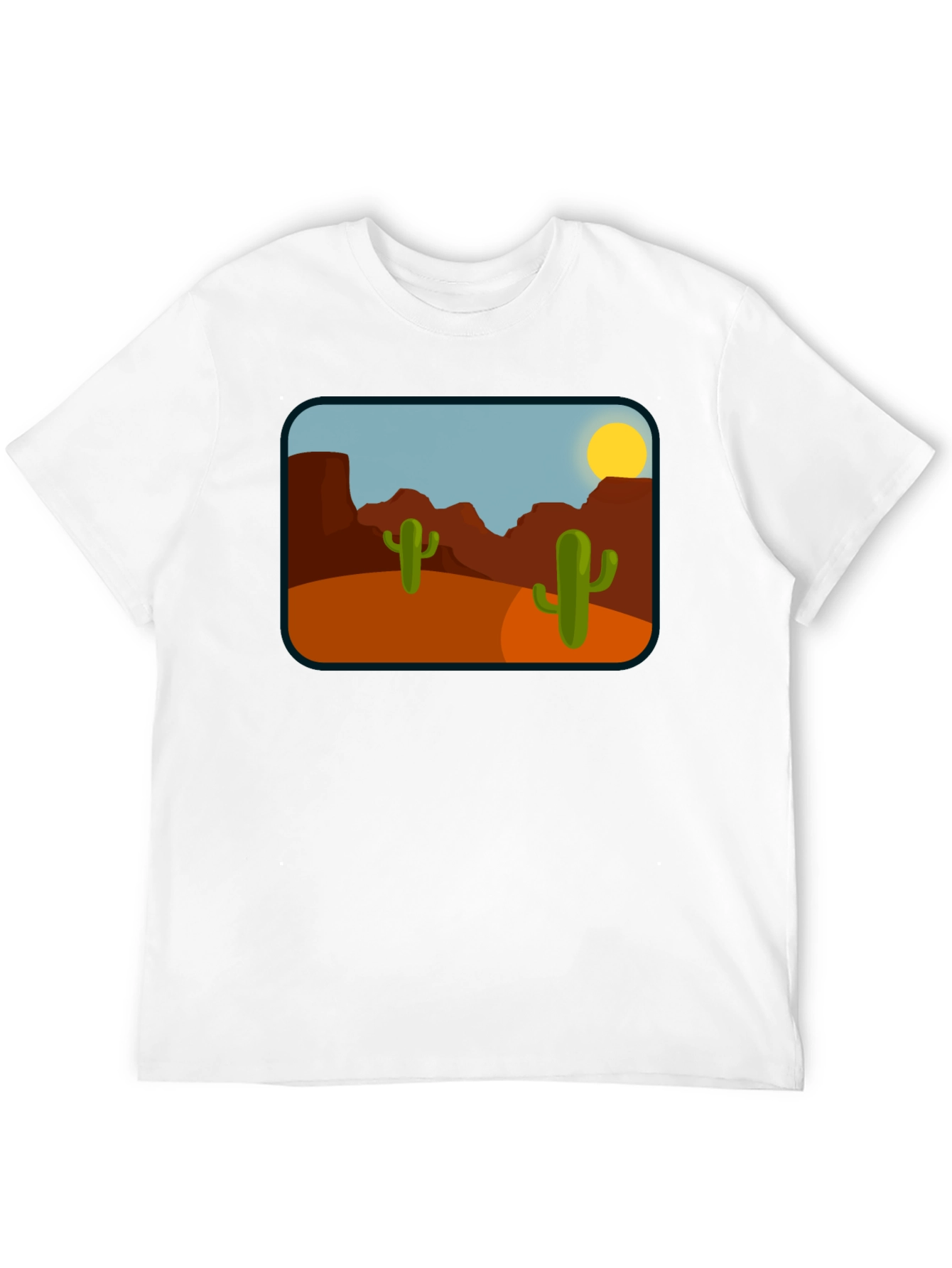 Desert Cactus Graphic T-Shirt - Black