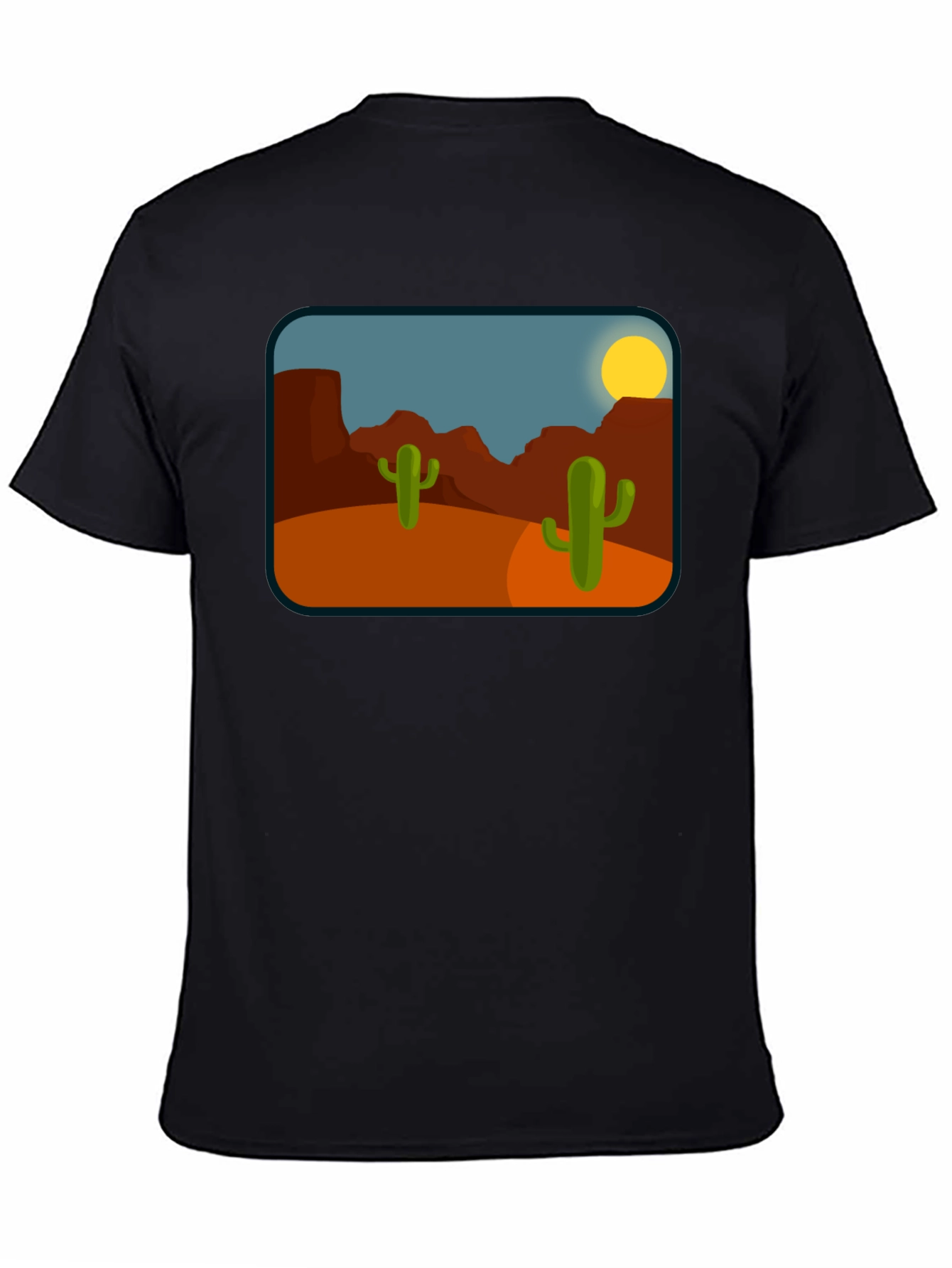Desert Cactus Graphic T-Shirt - Black