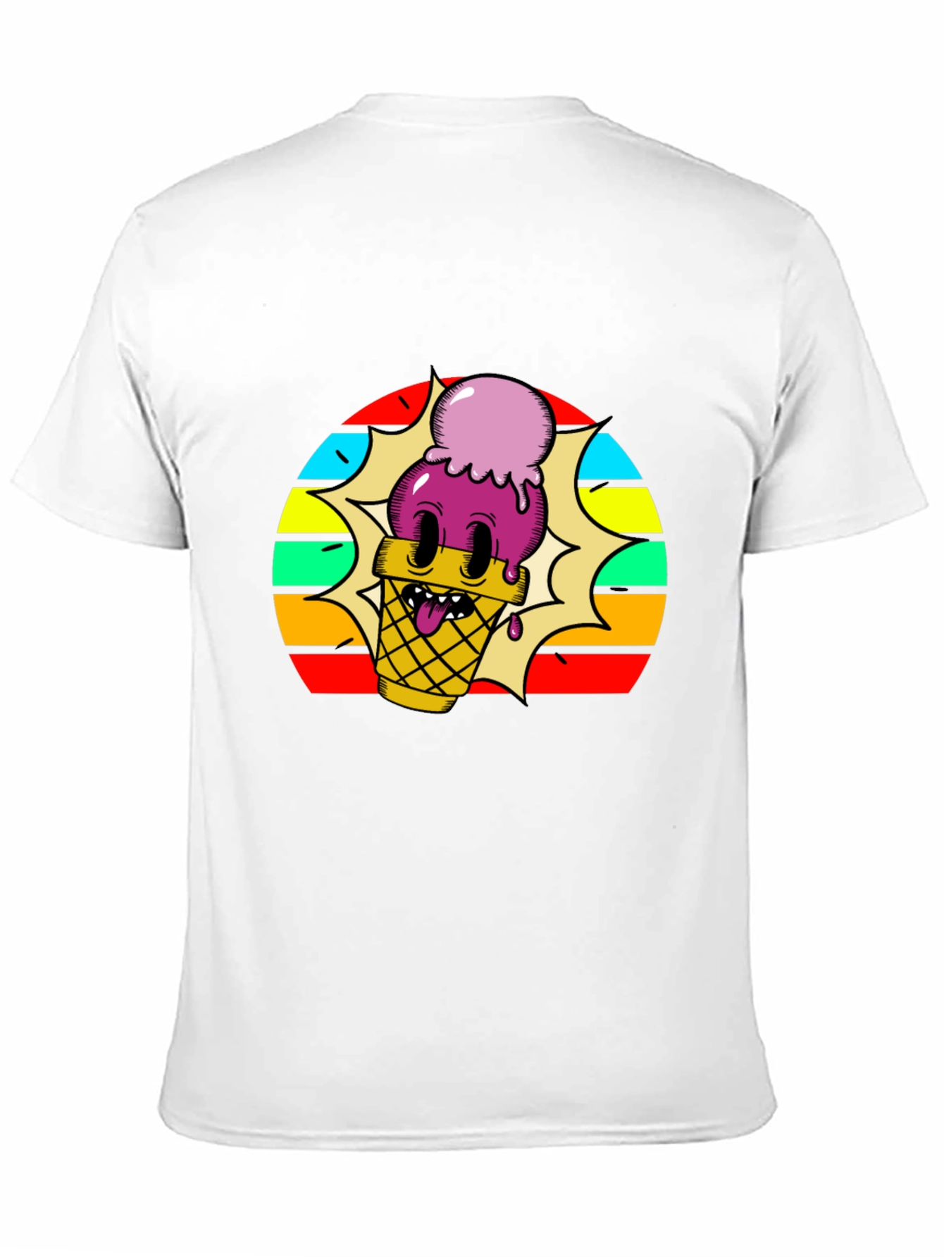 Funky Retro Ice Cream Cone Graphic Tee