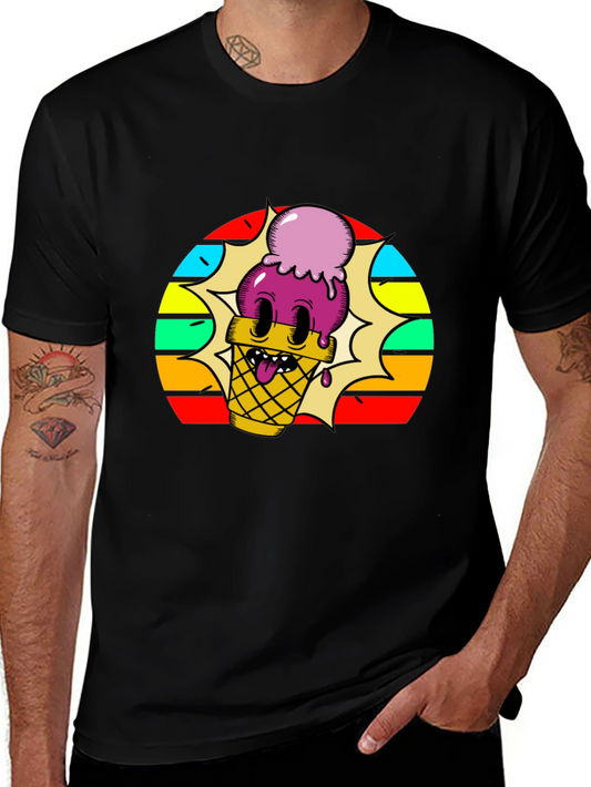 Funky Retro Ice Cream Cone Graphic Tee