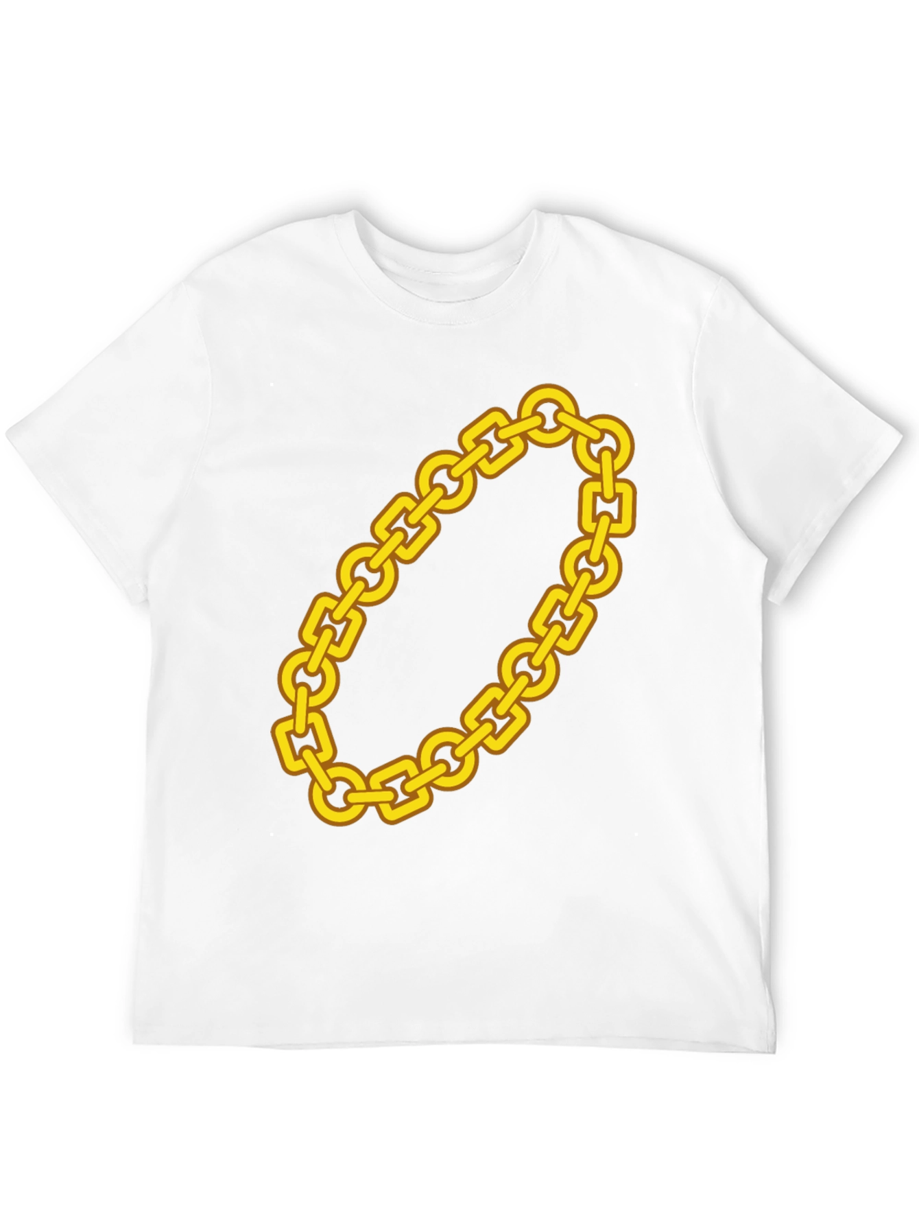 Gold Chain Graphic Tee - Bold Statement Shirt