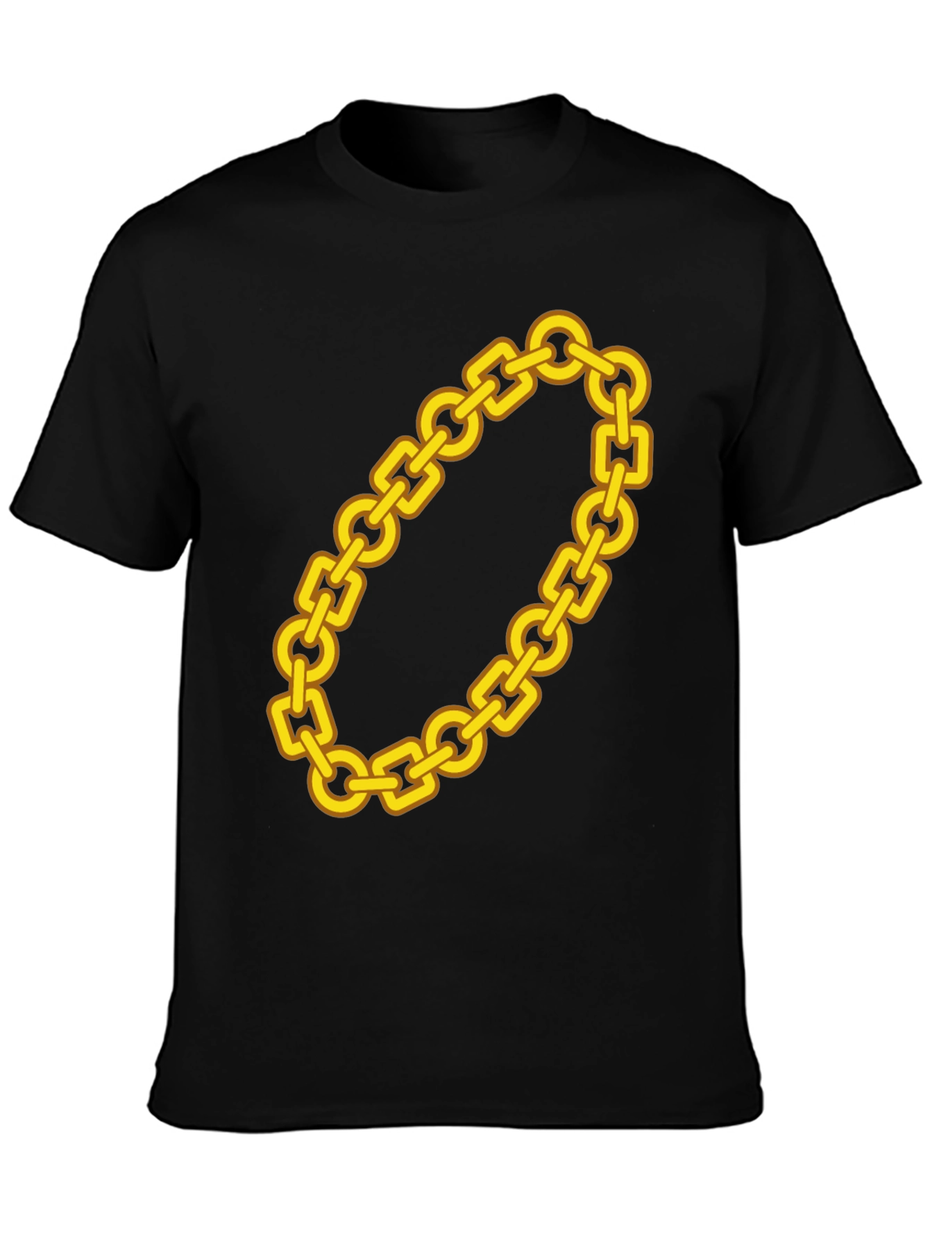 Gold Chain Graphic Tee - Bold Statement Shirt