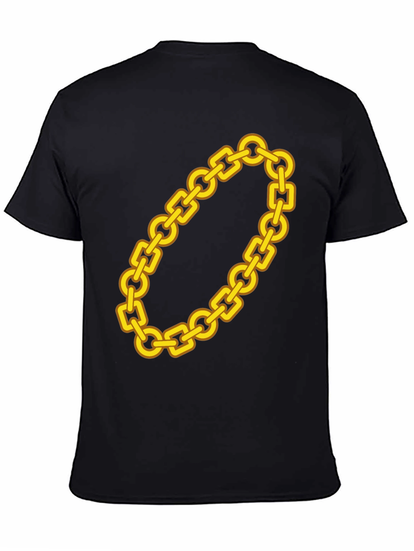 Gold Chain Graphic Tee - Bold Statement Shirt
