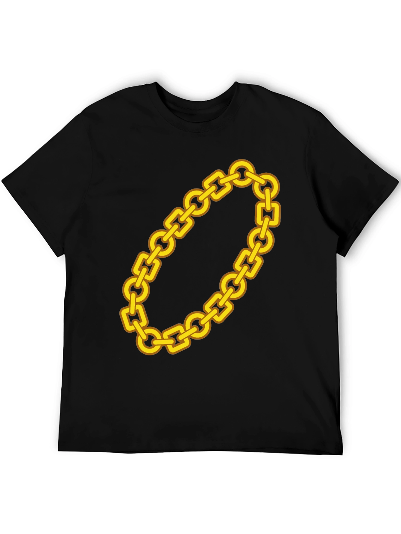 Gold Chain Graphic Tee - Bold Statement Shirt