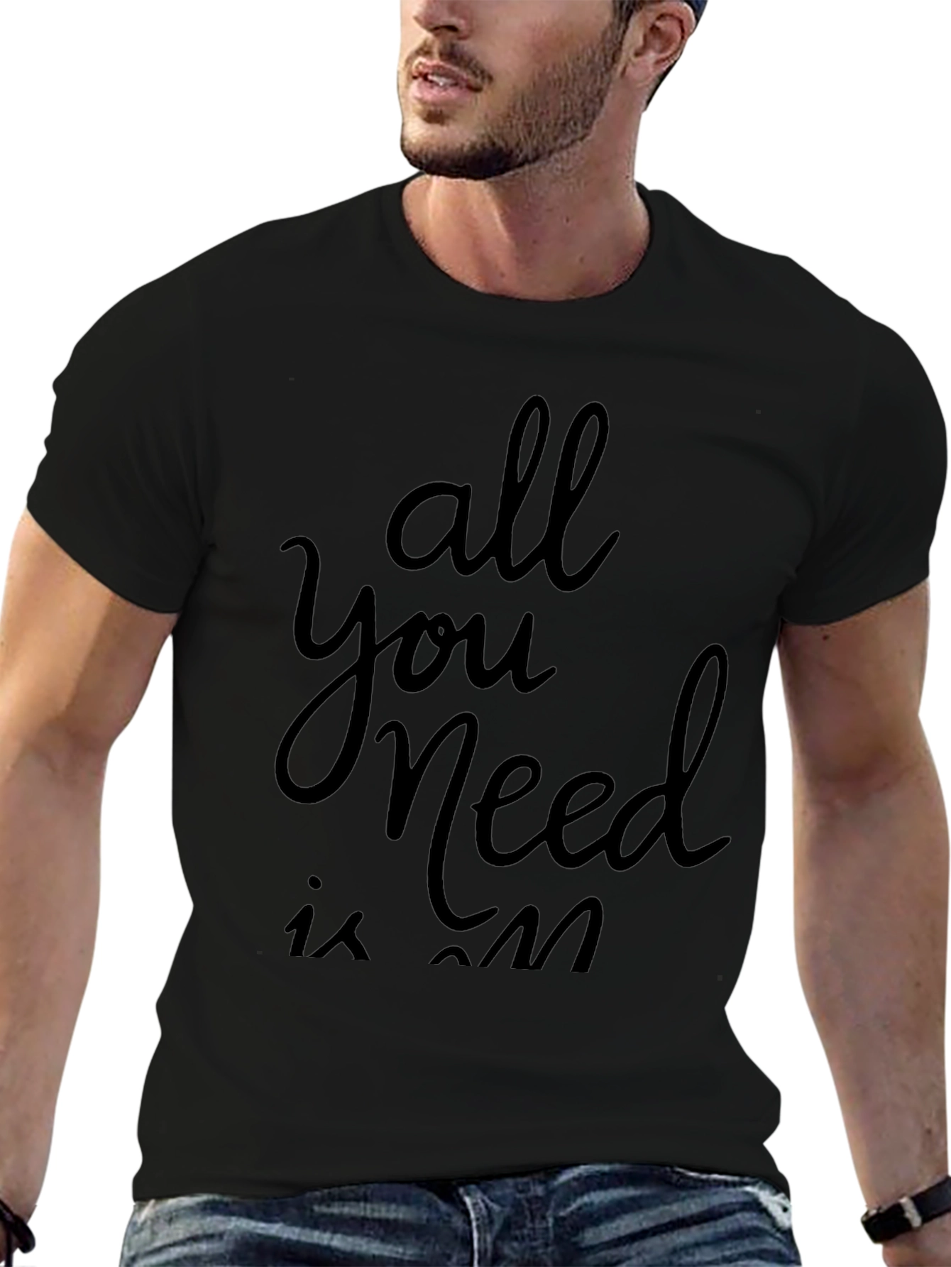 All You Need Graphic Tee - Black