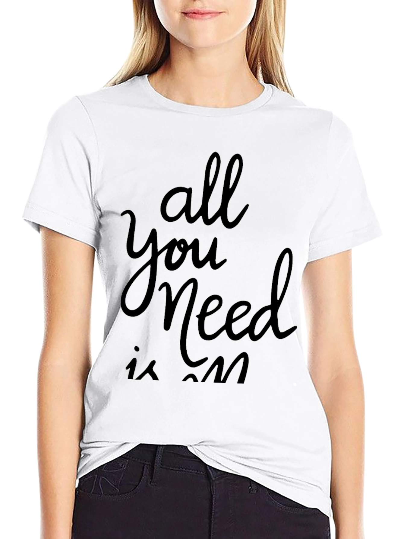 All You Need Graphic Tee - Black