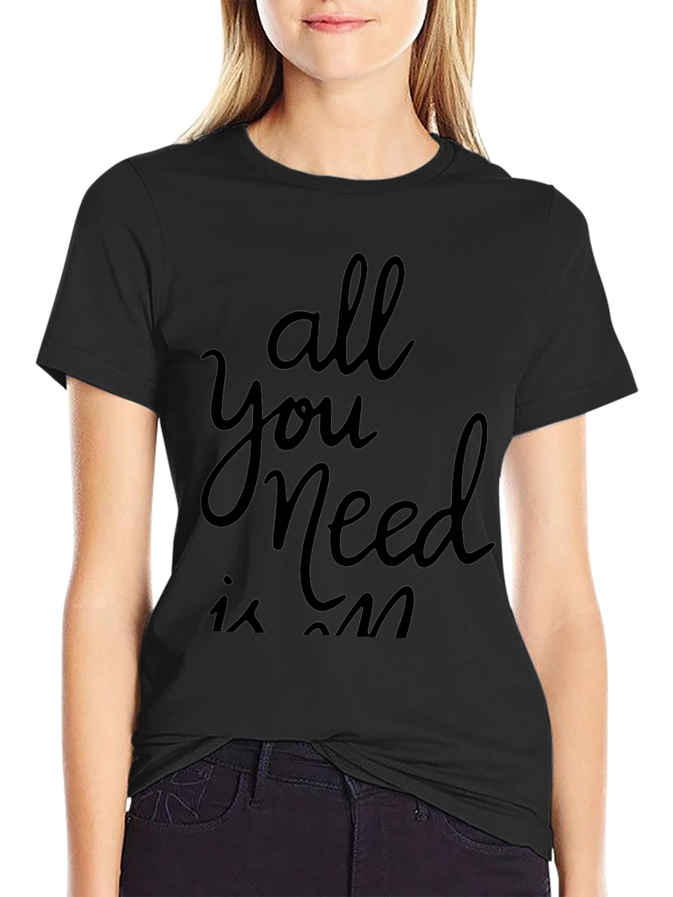 All You Need Graphic Tee - Black