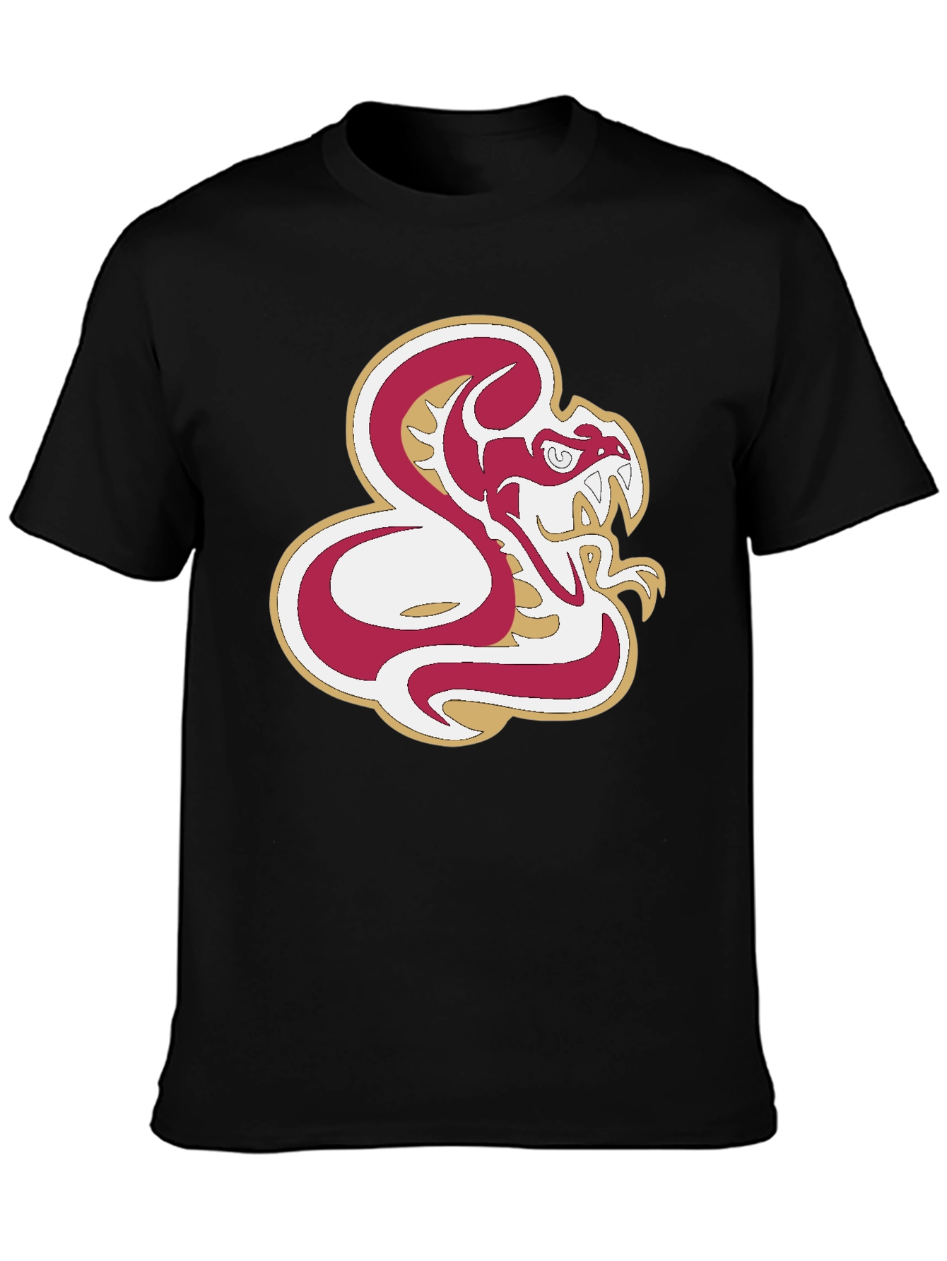Bold Snake Graphic Tee - Black Cotton Comfort