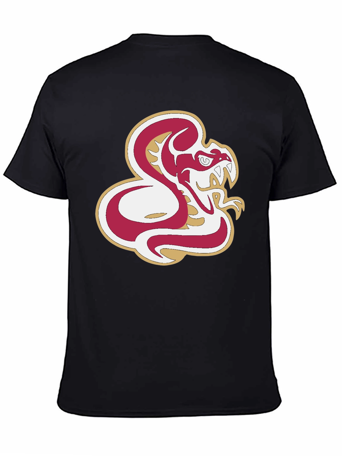 Bold Snake Graphic Tee - Black Cotton Comfort