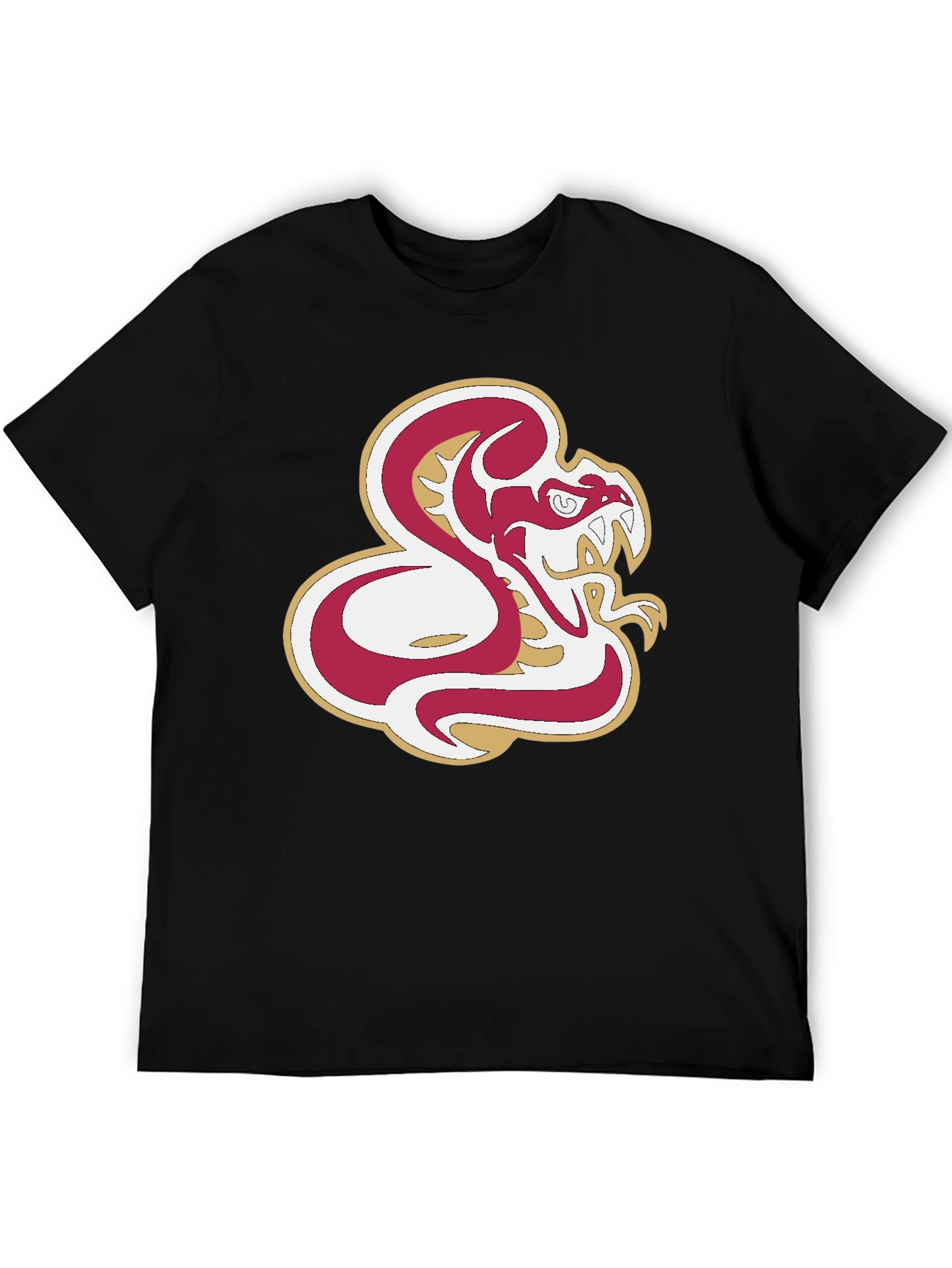 Bold Snake Graphic Tee - Black Cotton Comfort