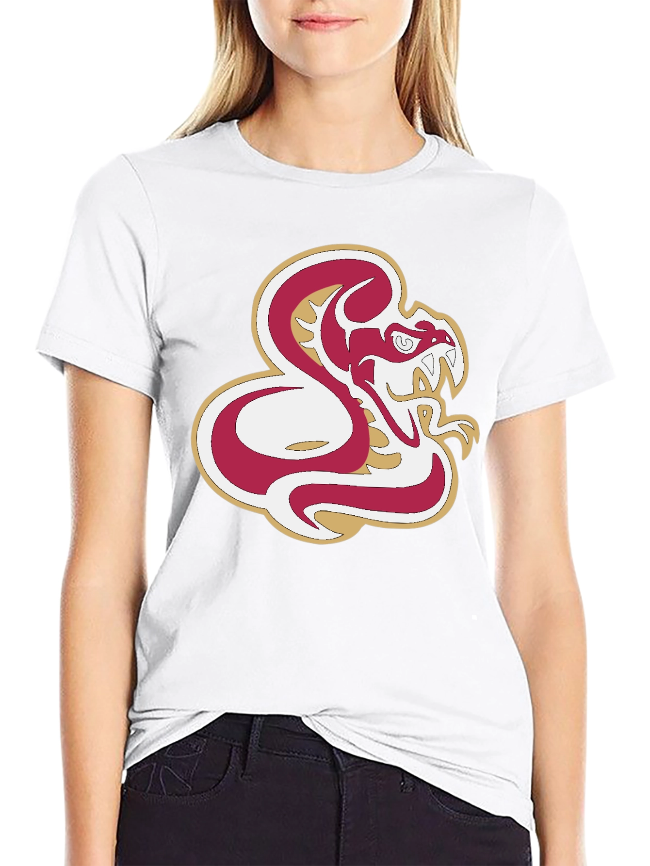 Bold Snake Graphic Tee - Black Cotton Comfort