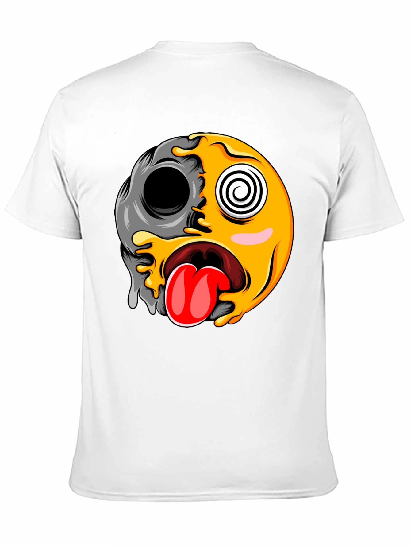 Funny Emoji Graphic Print Black T-Shirt