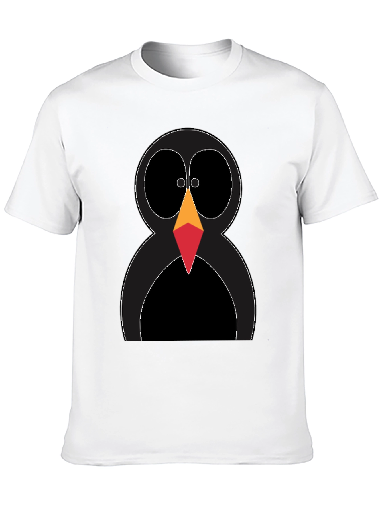 Funky Penguin Graphic Tee - Black Cotton T-Shirt