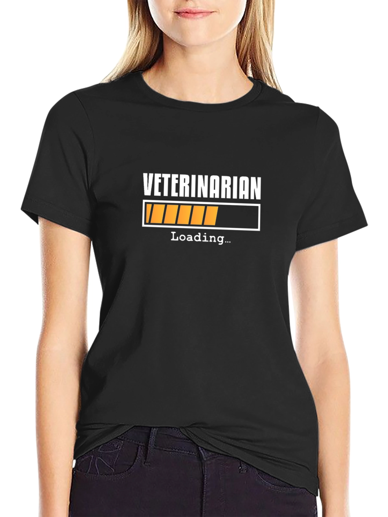 Veterinarian Loading T-Shirt - Black Graphic Tee