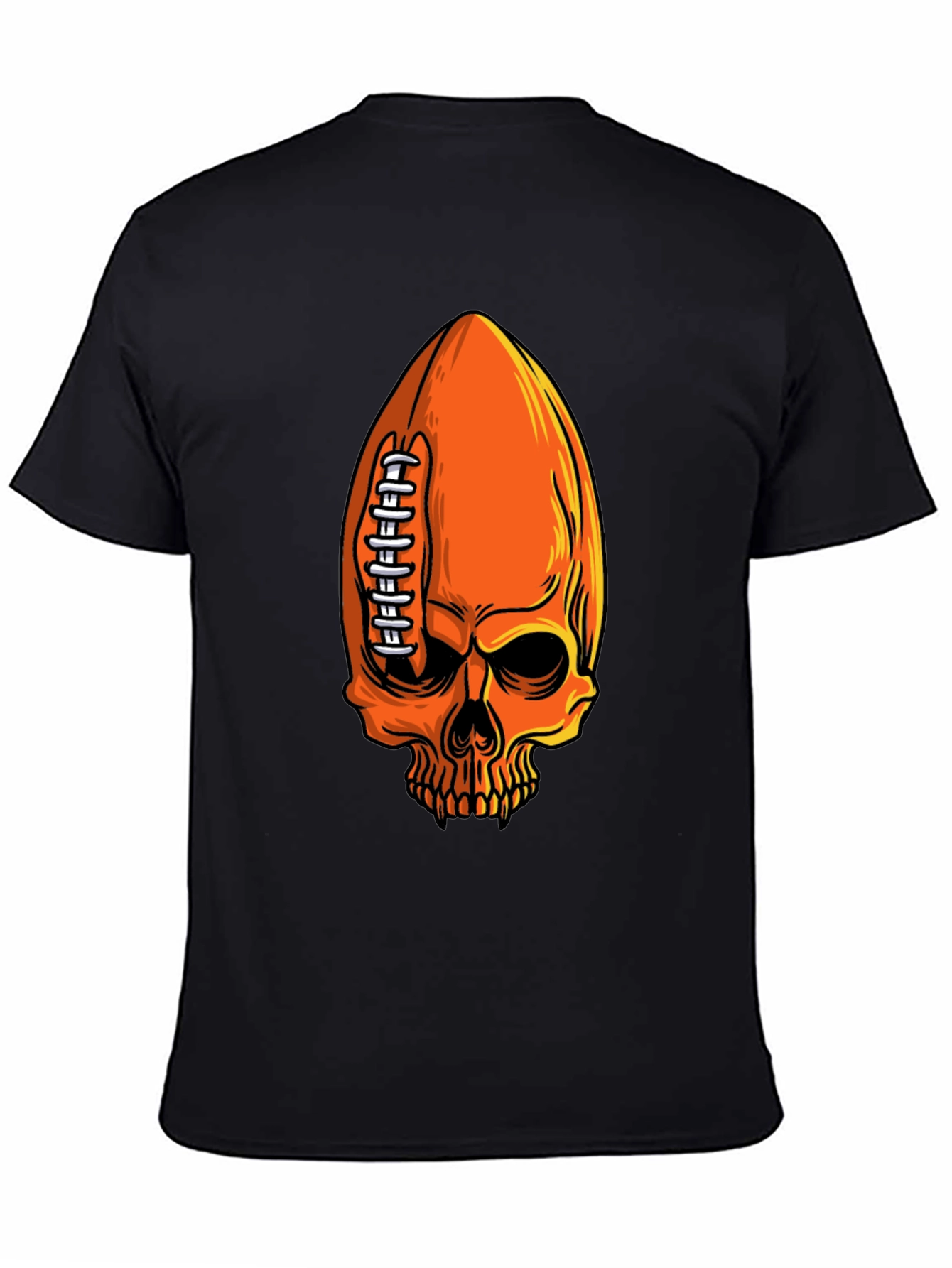 Skull Football T-Shirt - Spooky Sportswear