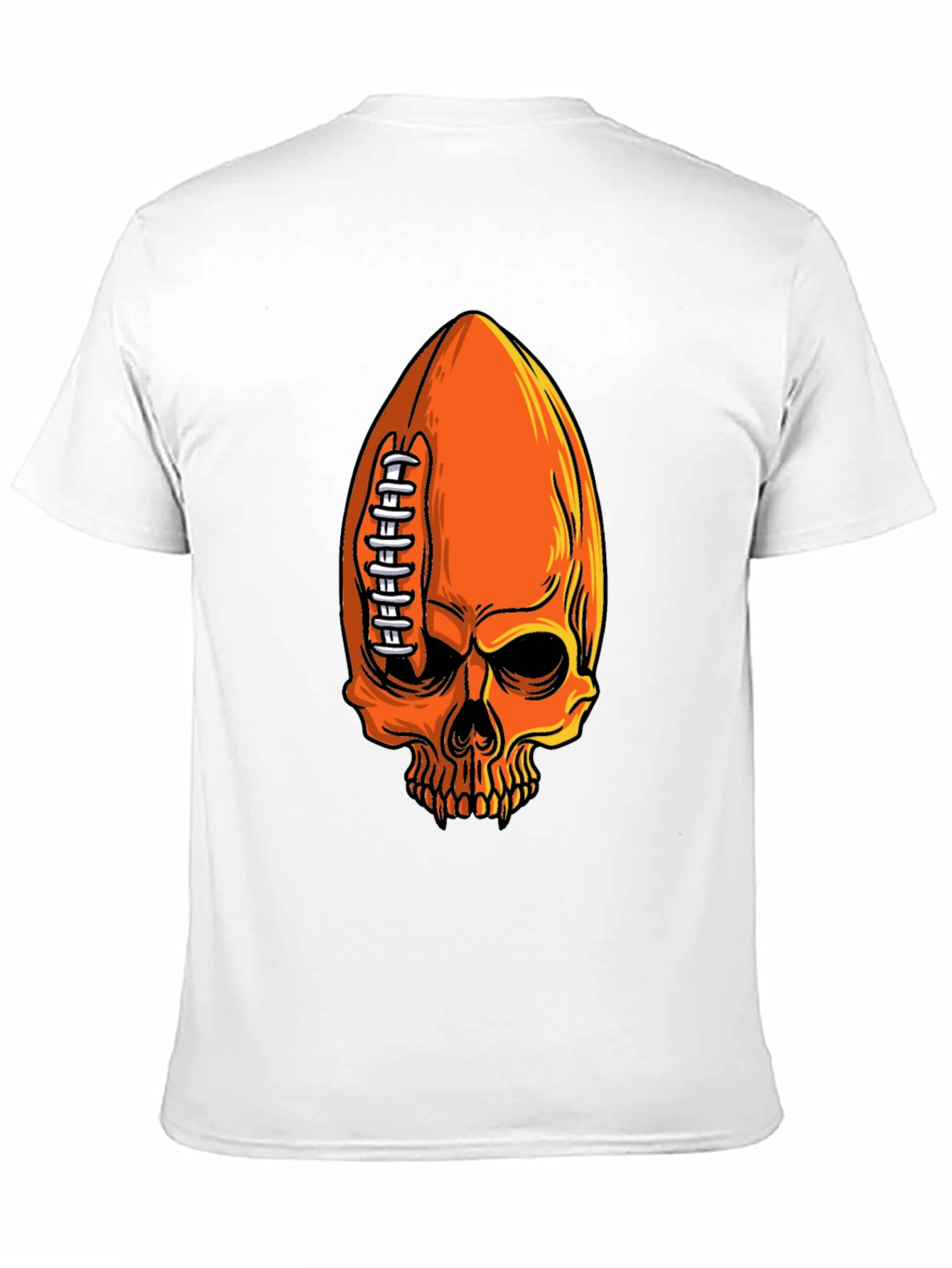 Skull Football T-Shirt - Spooky Sportswear