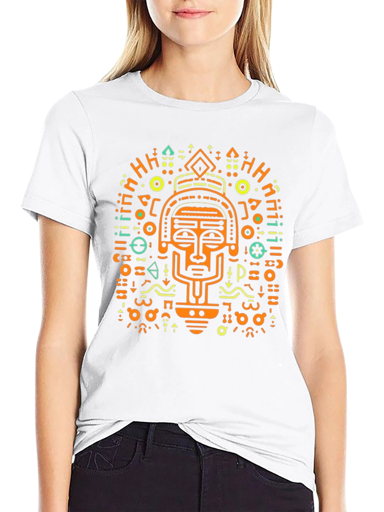 Abstract Tribal Art Graphic T-Shirt