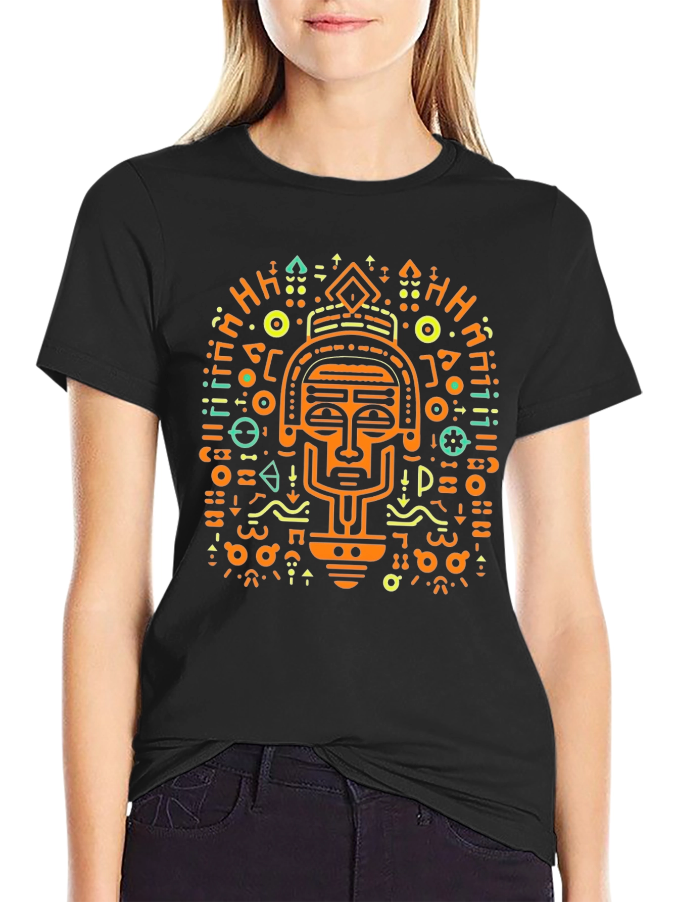 Abstract Tribal Art Graphic T-Shirt