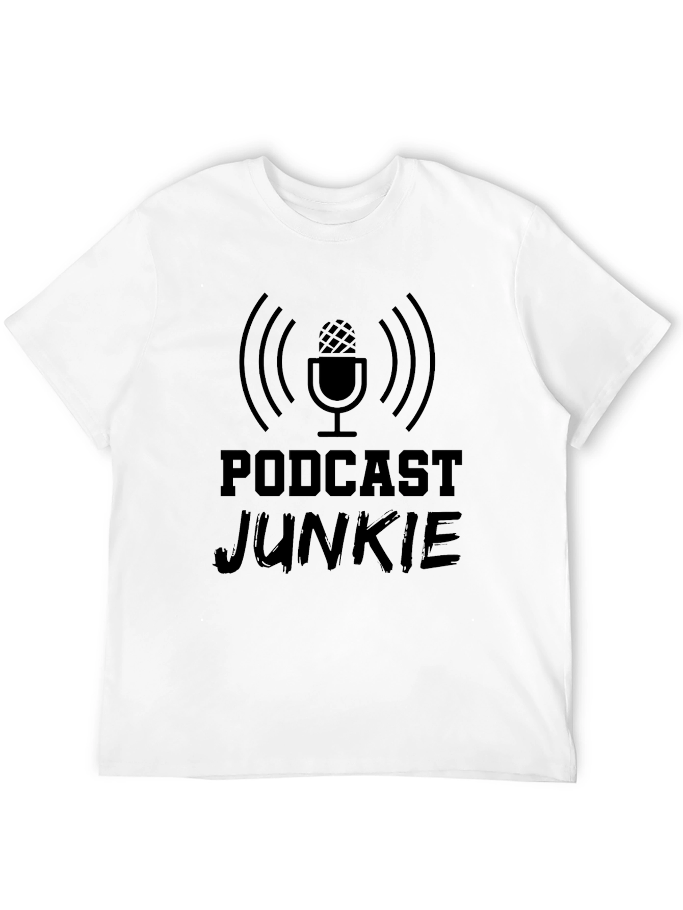 Podcast Junkie Black T-Shirt