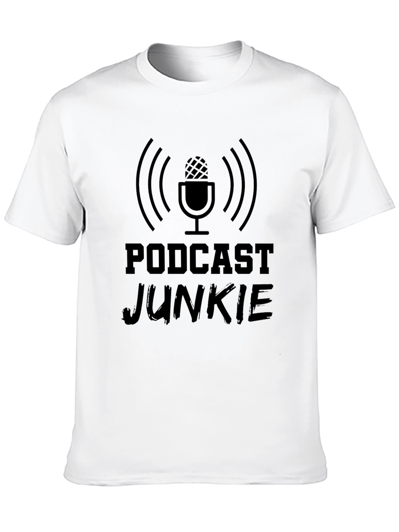 Podcast Junkie Black T-Shirt