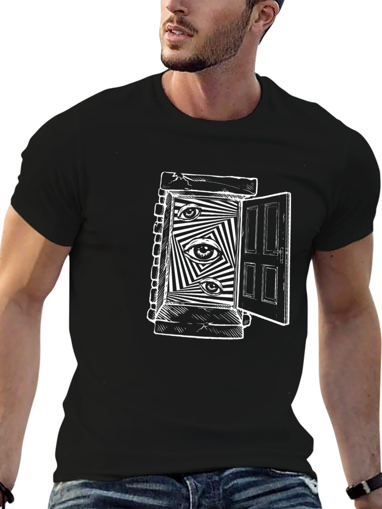 Mystic Doorway Graphic Tee - Black