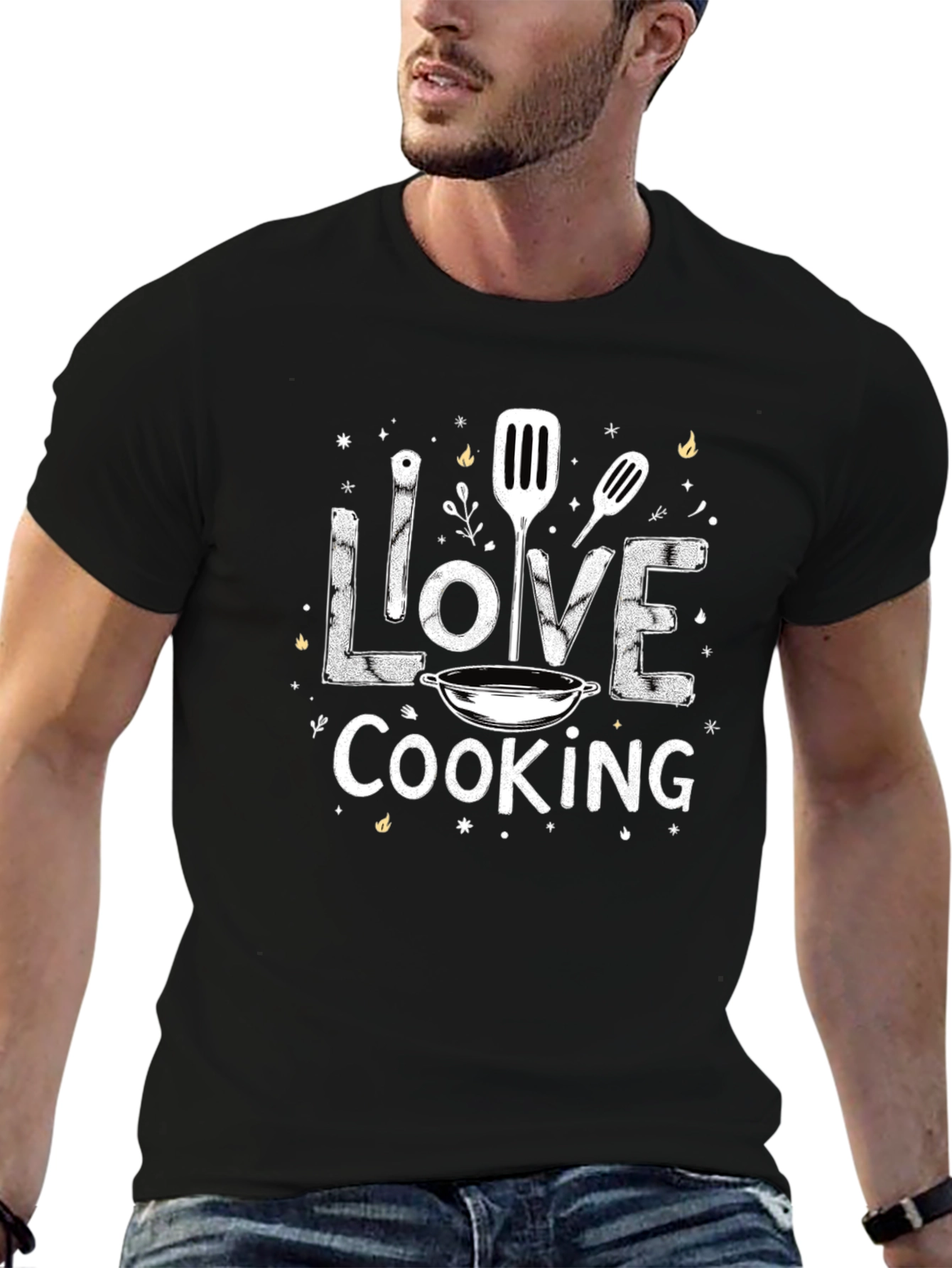 I Love Cooking Graphic Tee Chef T-Shirt
