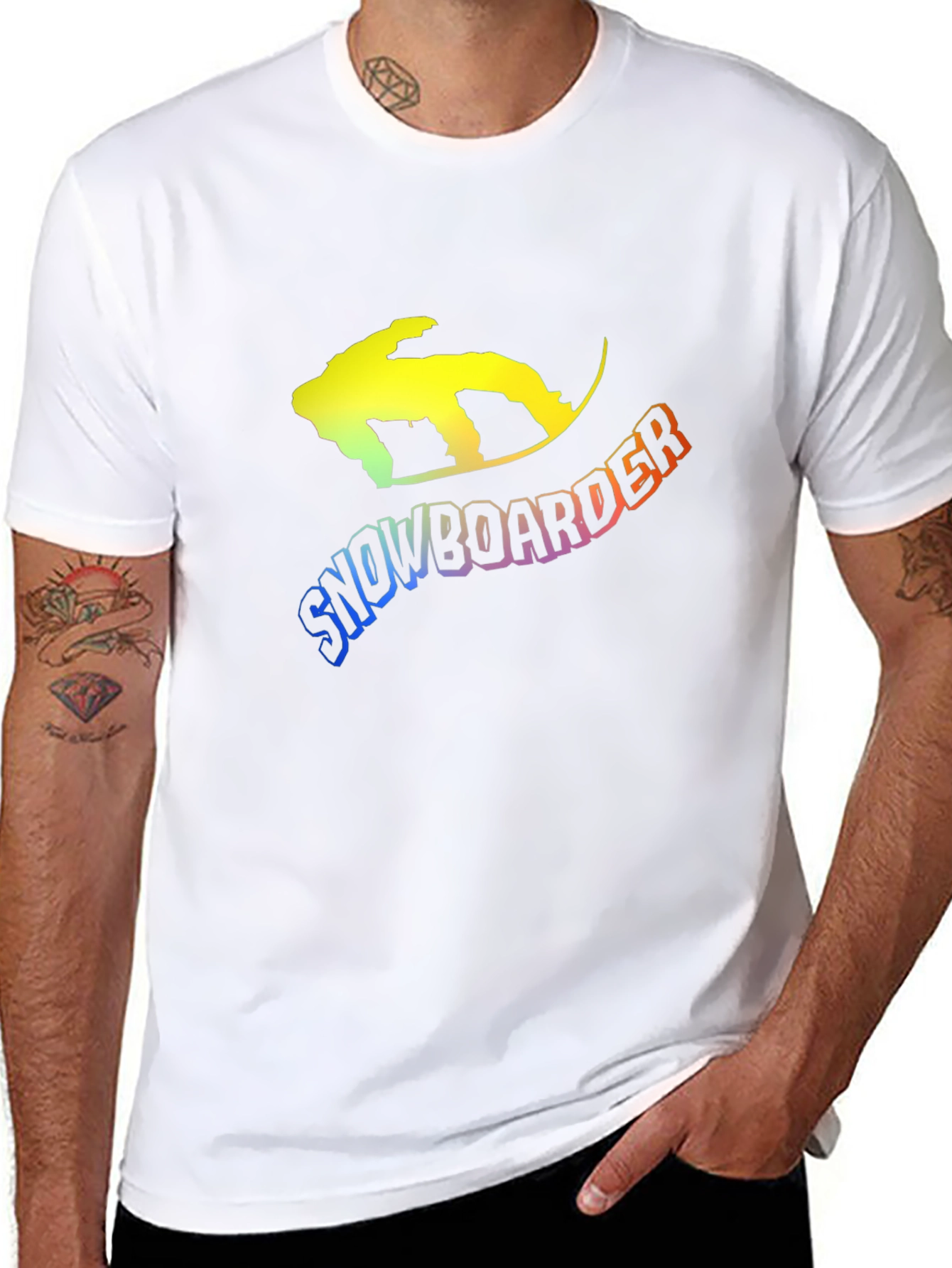 Snowboarder Graphic Tee - Black