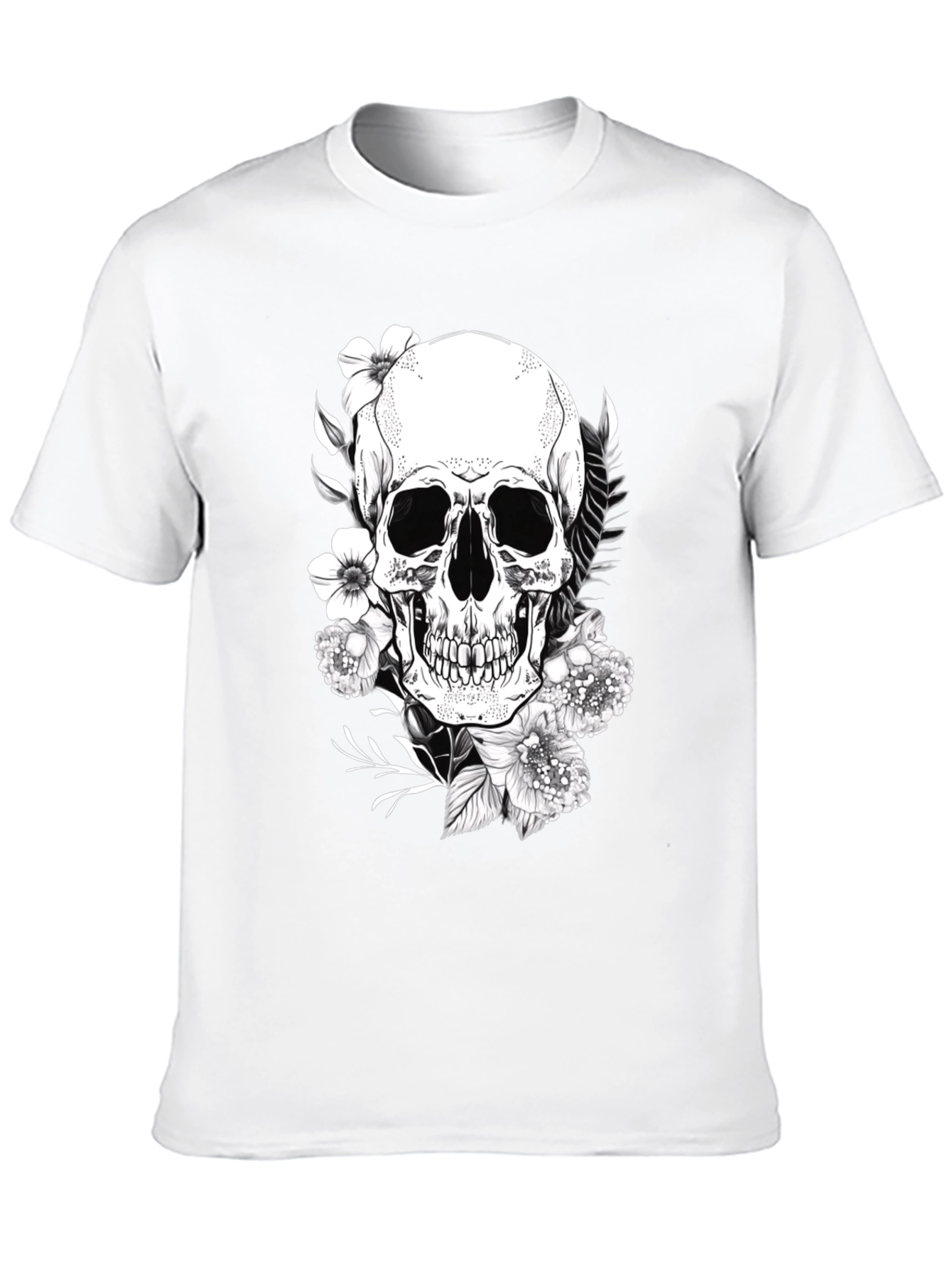 Skull & Floral Graphic Tee