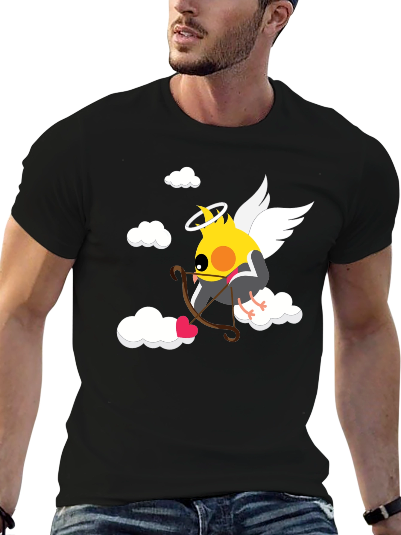 Cupid Cockatiel T-Shirt - Angelic Valentines Day Tee
