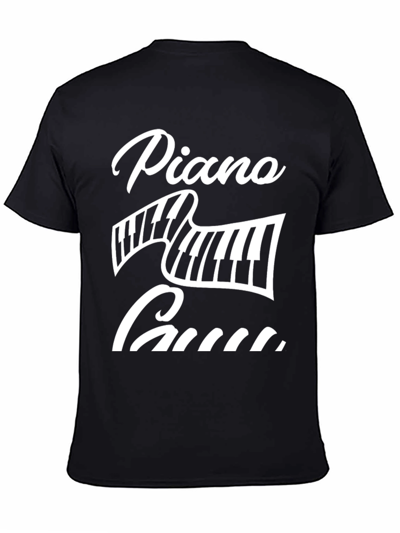 Piano Guy Graphic Tee - Black Cotton Blend T-Shirt