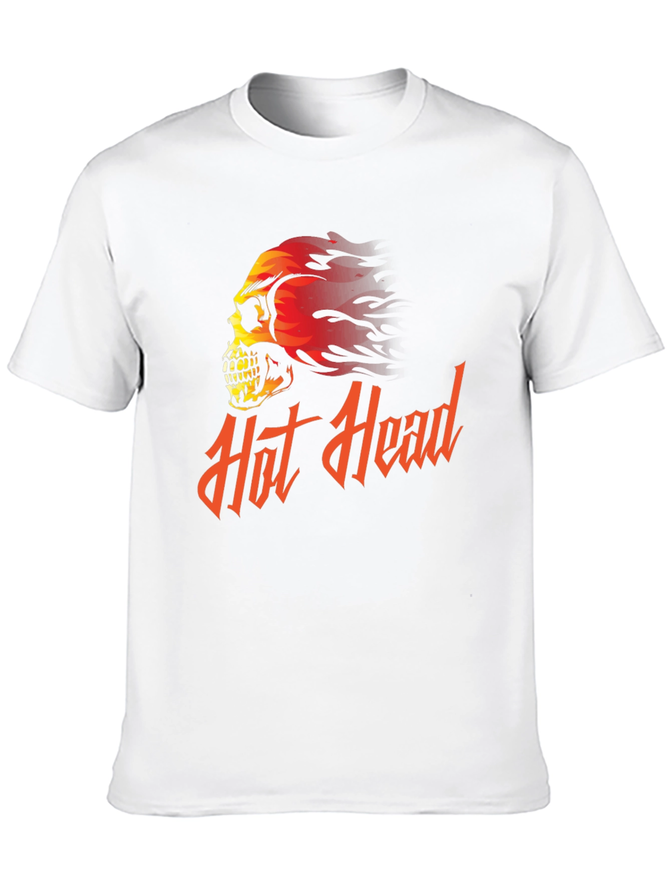Hot Head Skull Graphic Tee - Black T-Shirt